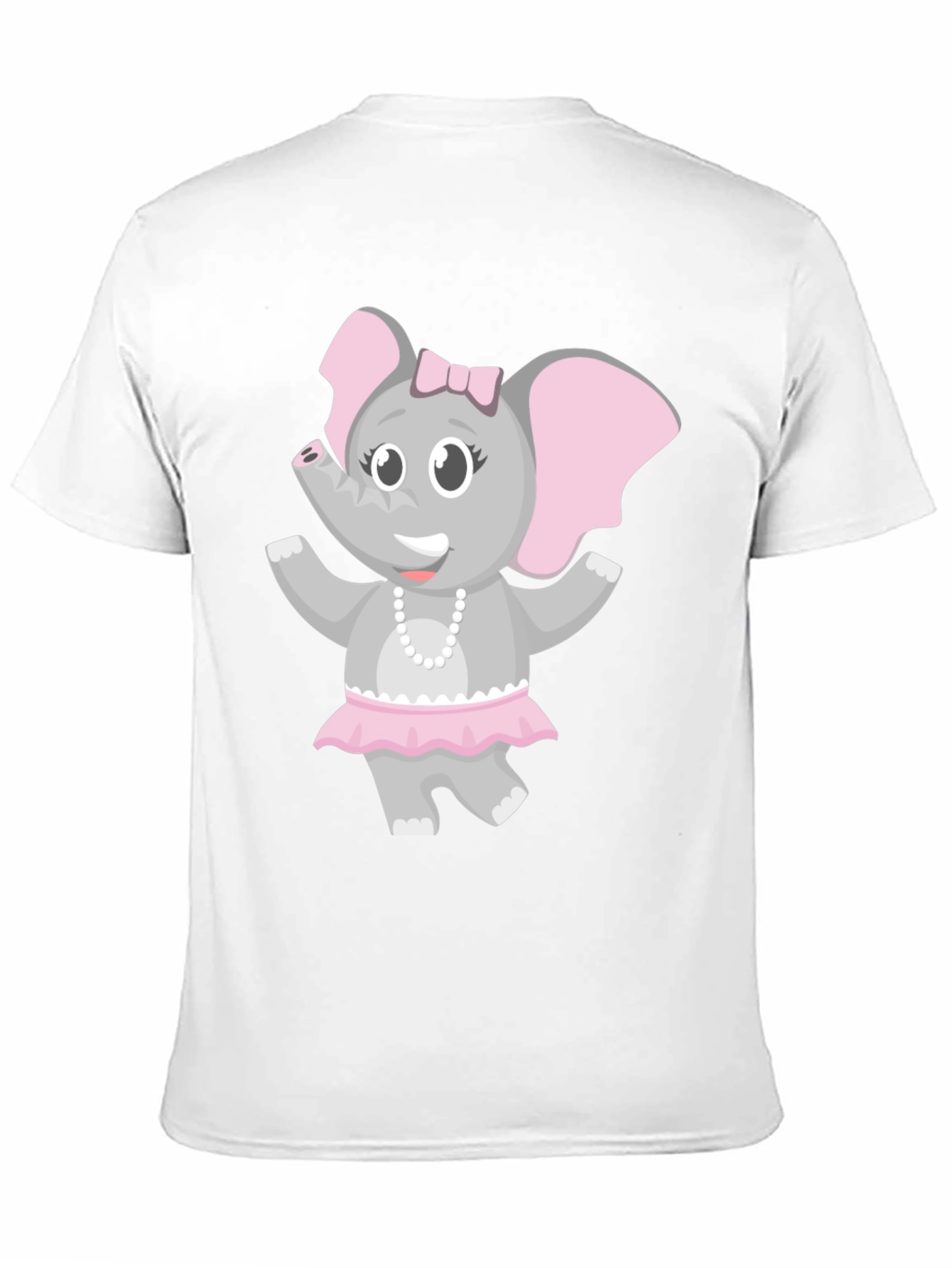 Black Cute Elephant Girl T-Shirt view 11