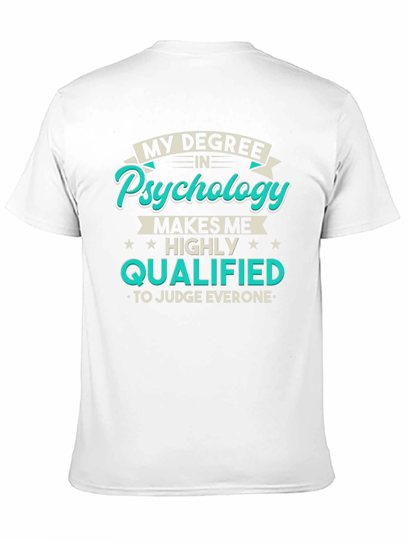 Black Psychology Degree Humor T-Shirt view 11