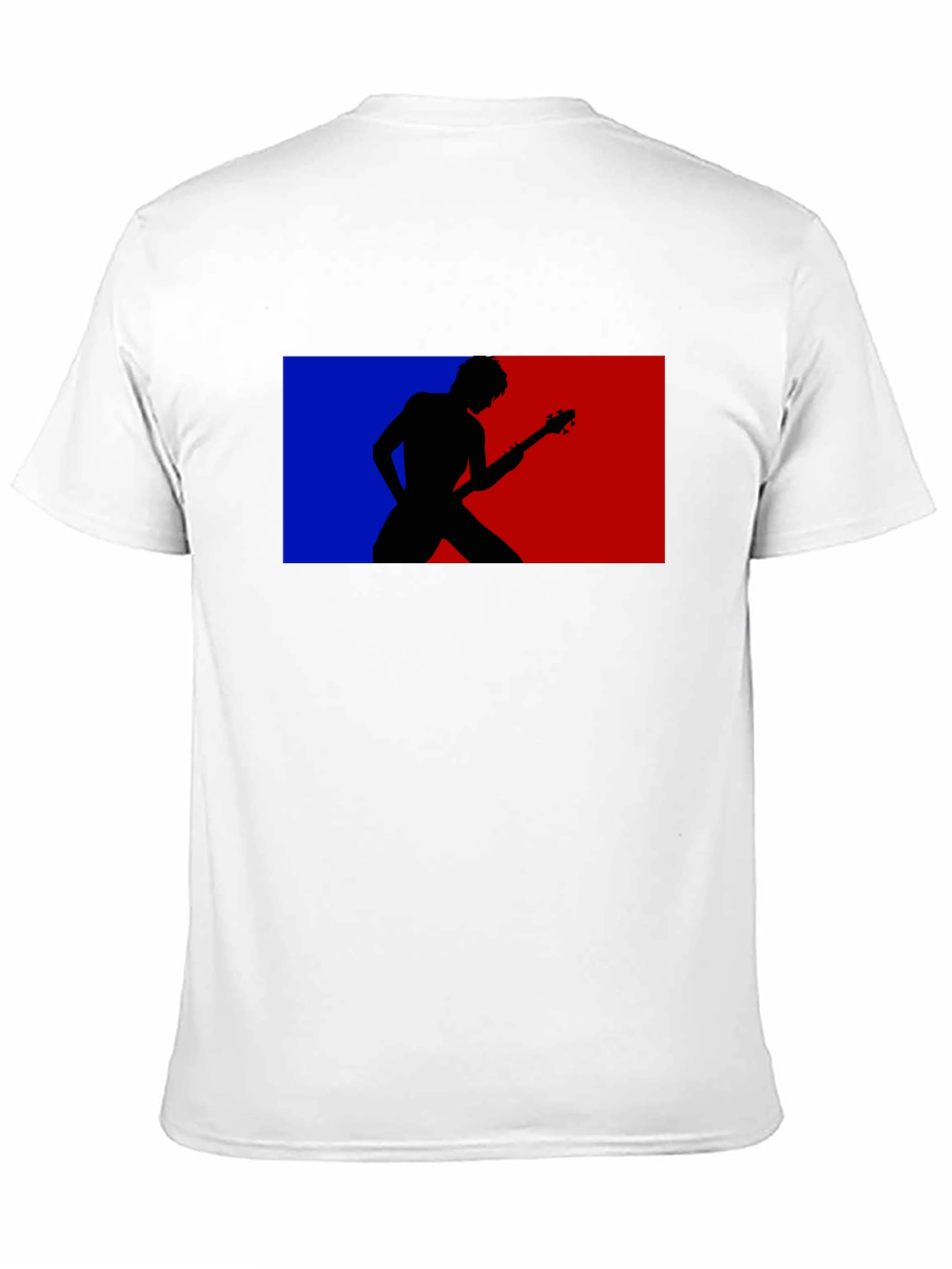 Black Retro Guitarist Tee - Black Graphic T-Shirt view 11