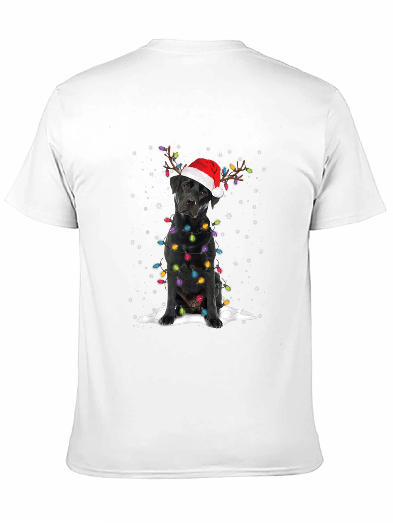 Festive Black Lab Christmas T-Shirt - 11