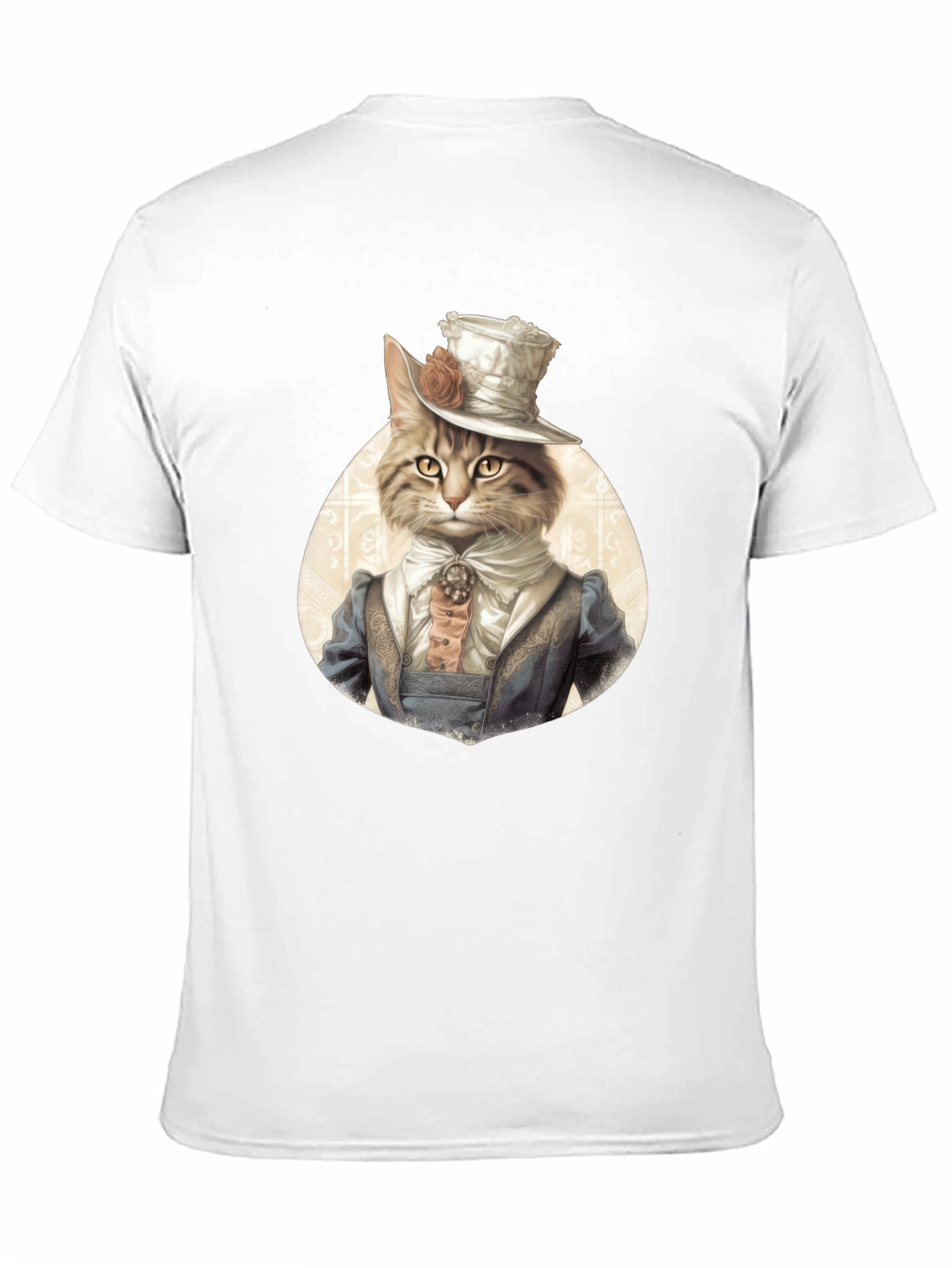 Black Steampunk Cat T-Shirt - Unique Design view 11