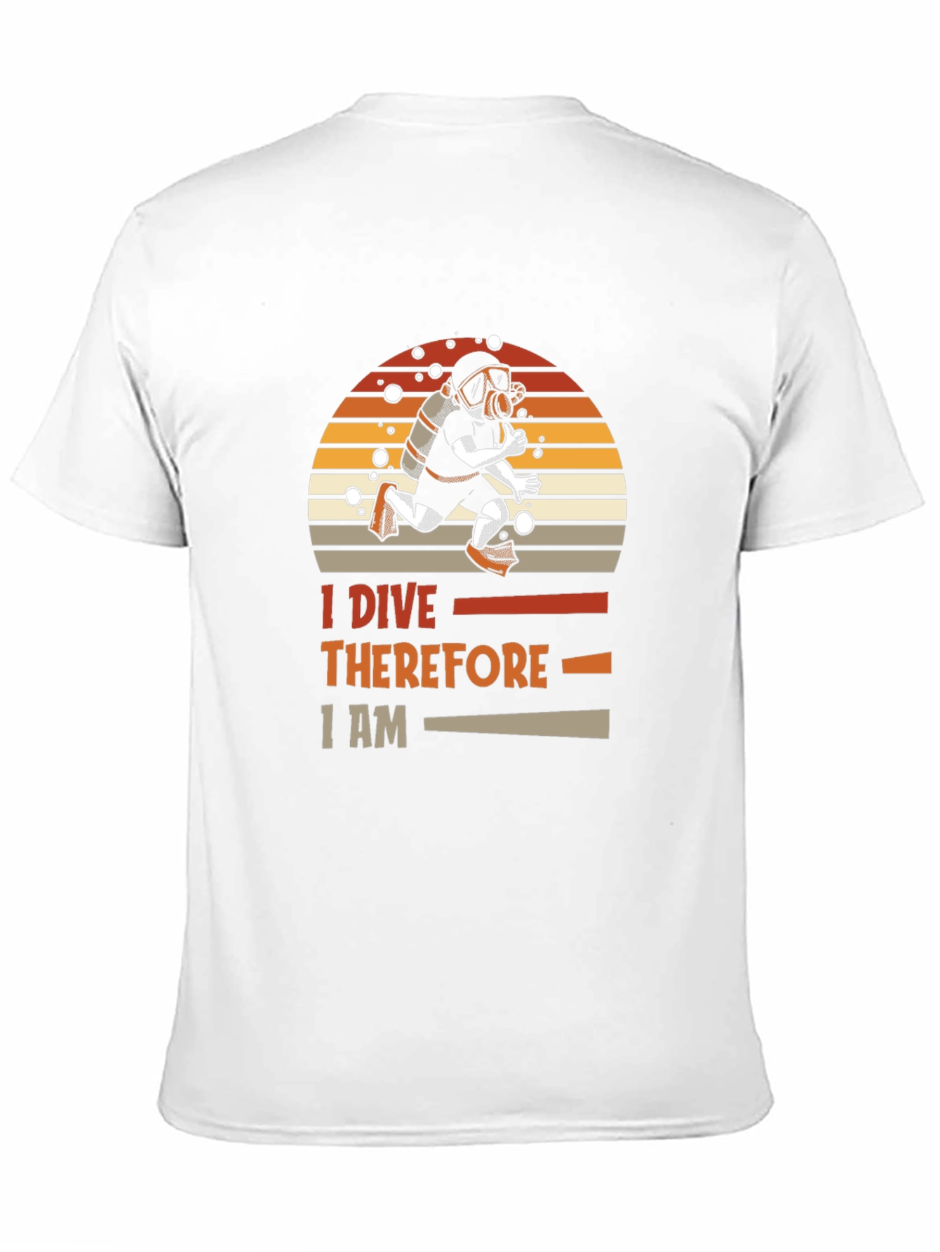 Black I Dive Therefore I Am Graphic T-Shirt view 11