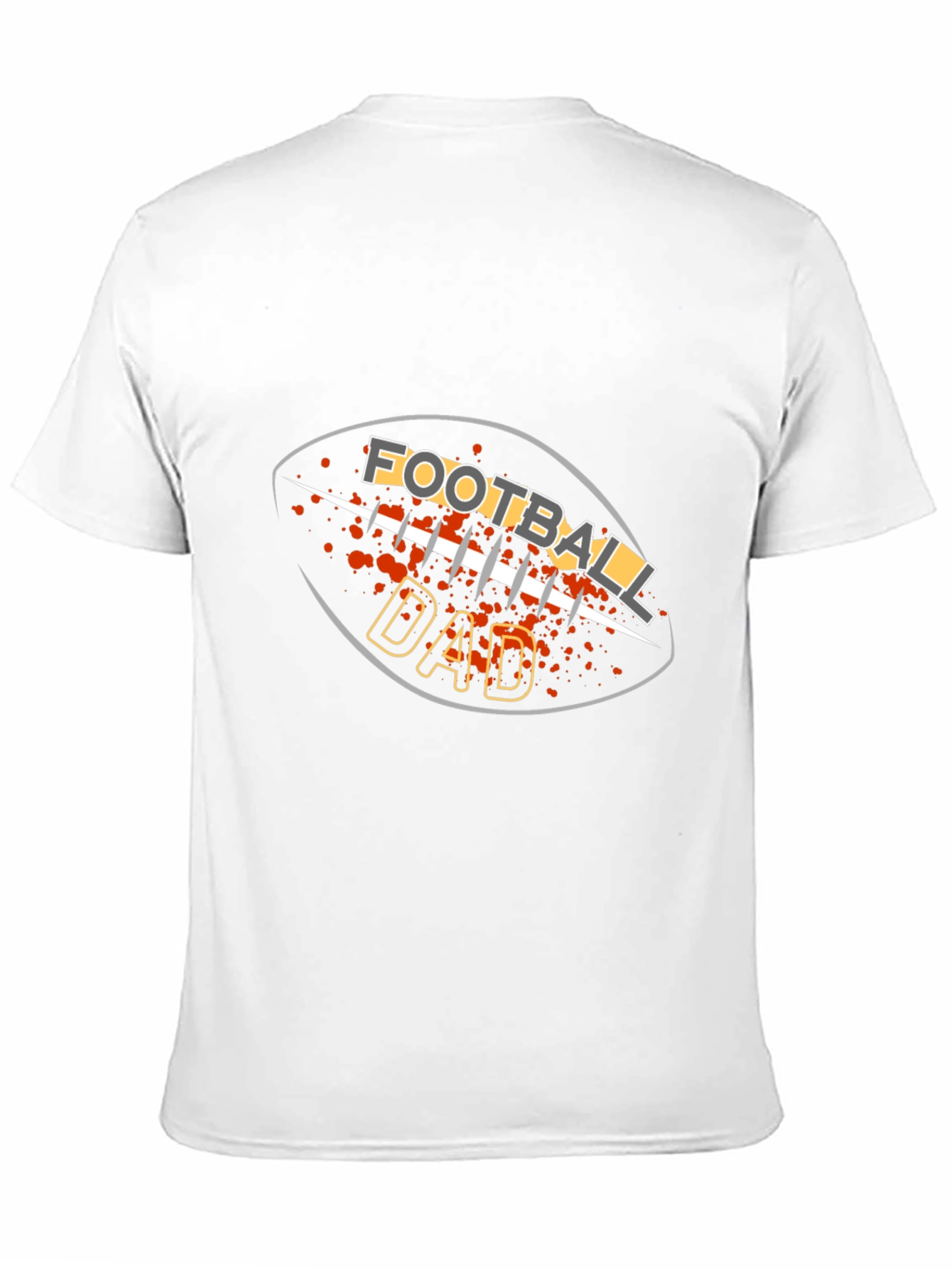 Black Football Dad Graphic T-Shirt - Black Tee view 11