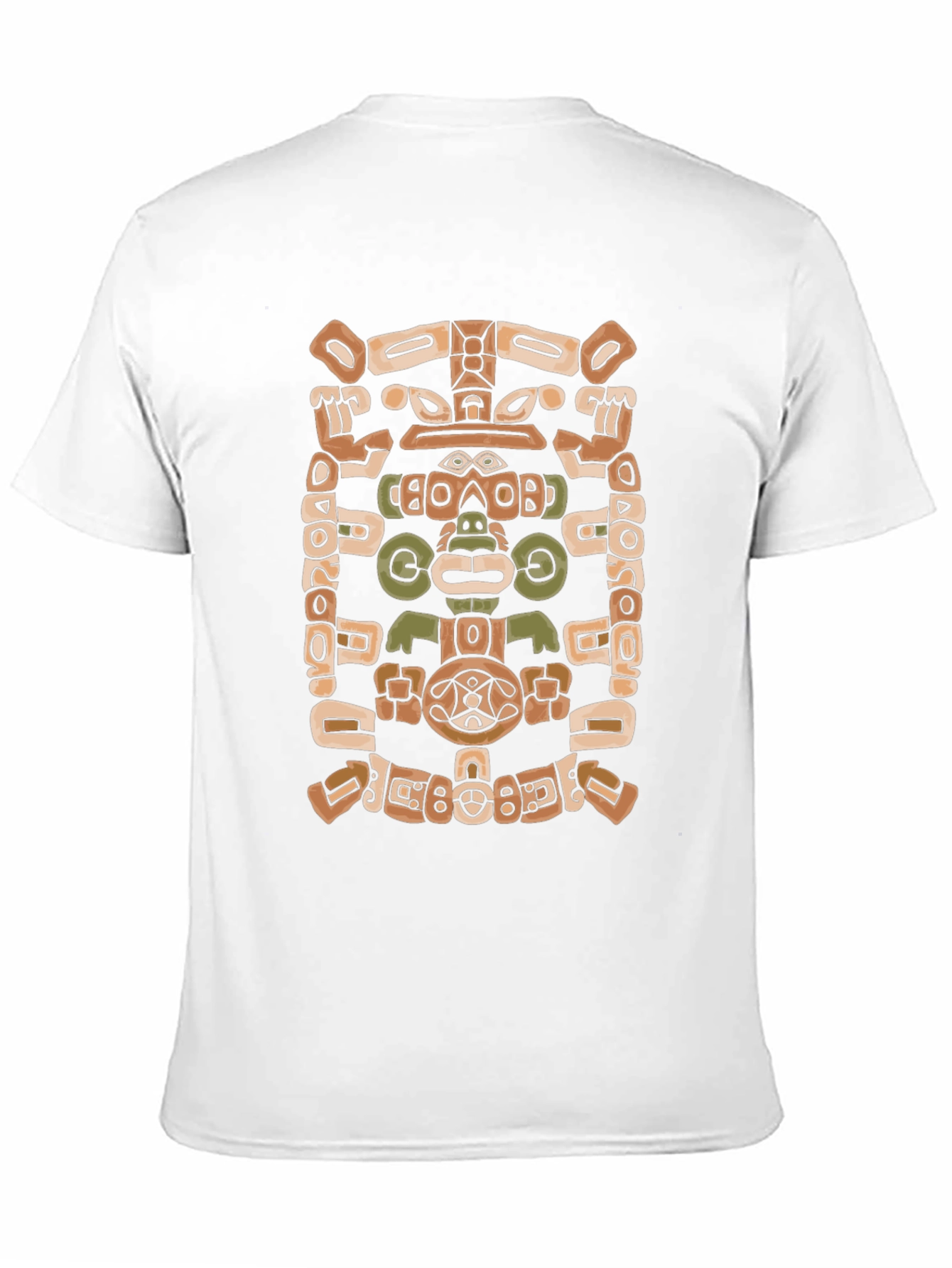 Black Aztec Glyph Black T-Shirt view 11