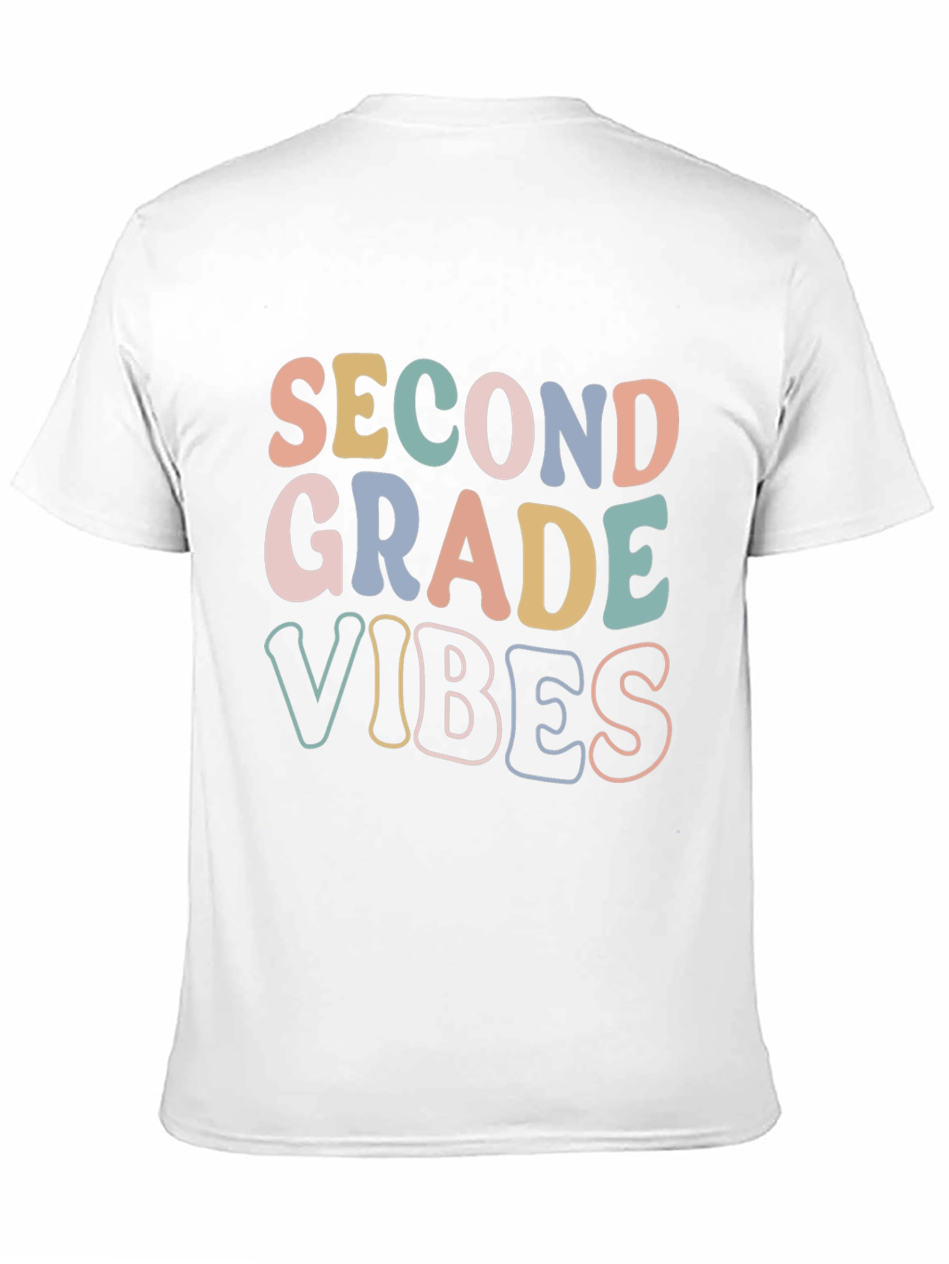 Black Second Grade Vibes Graphic T-Shirt view 11