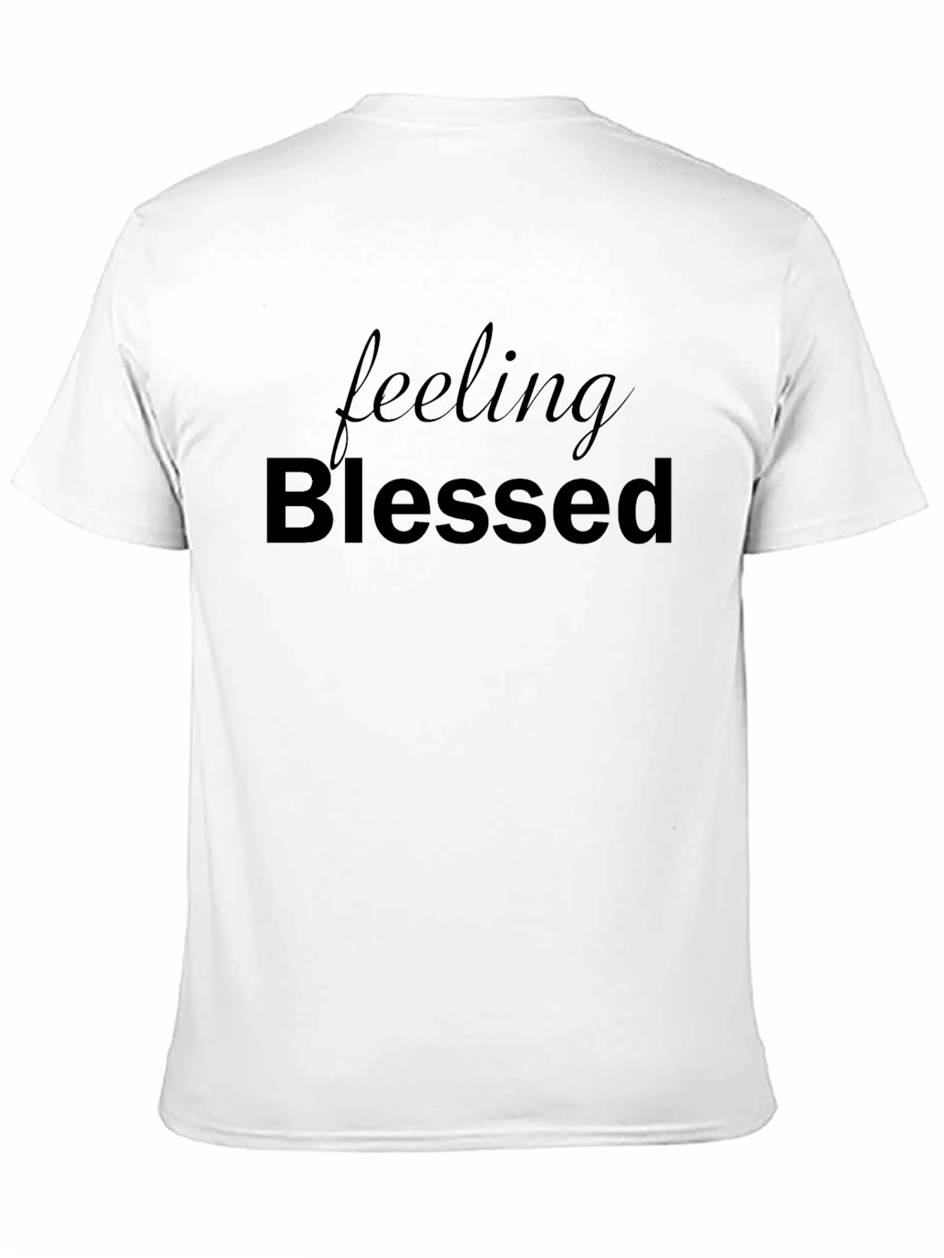 Black Feeling Blessed Black Graphic Tee view 11