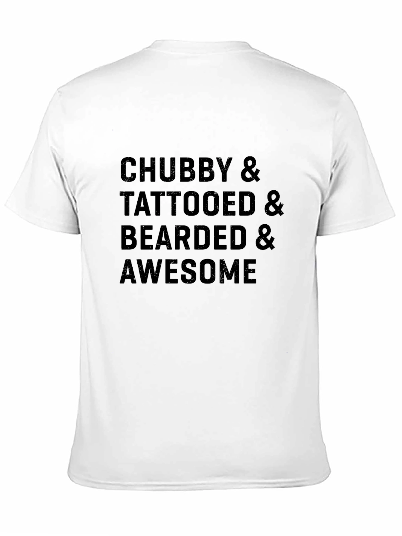 Black Chubby Tattooed Bearded Awesome Black T-Shirt view 11