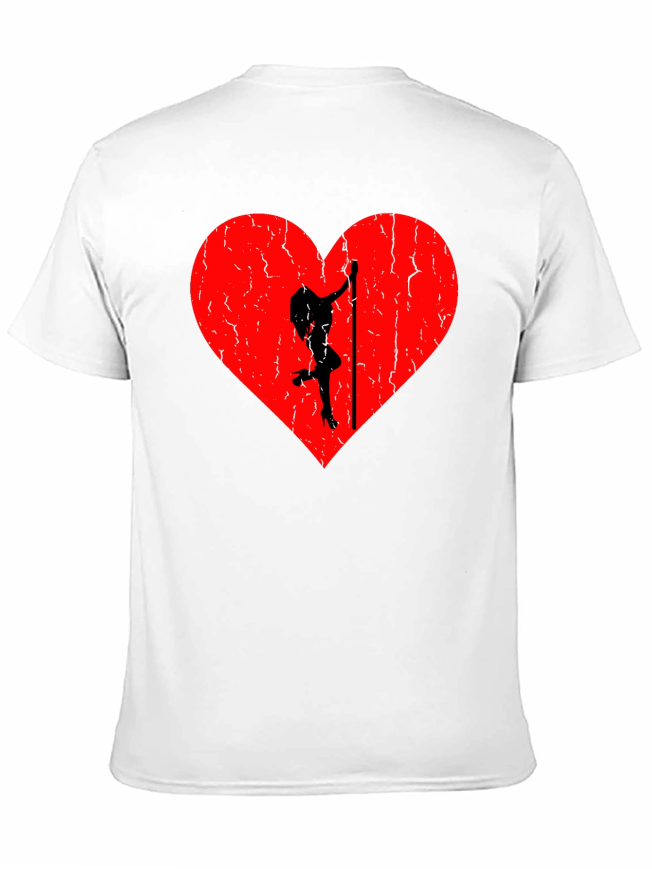 Black Heart Pole Dancer Graphic Tee - Black view 11