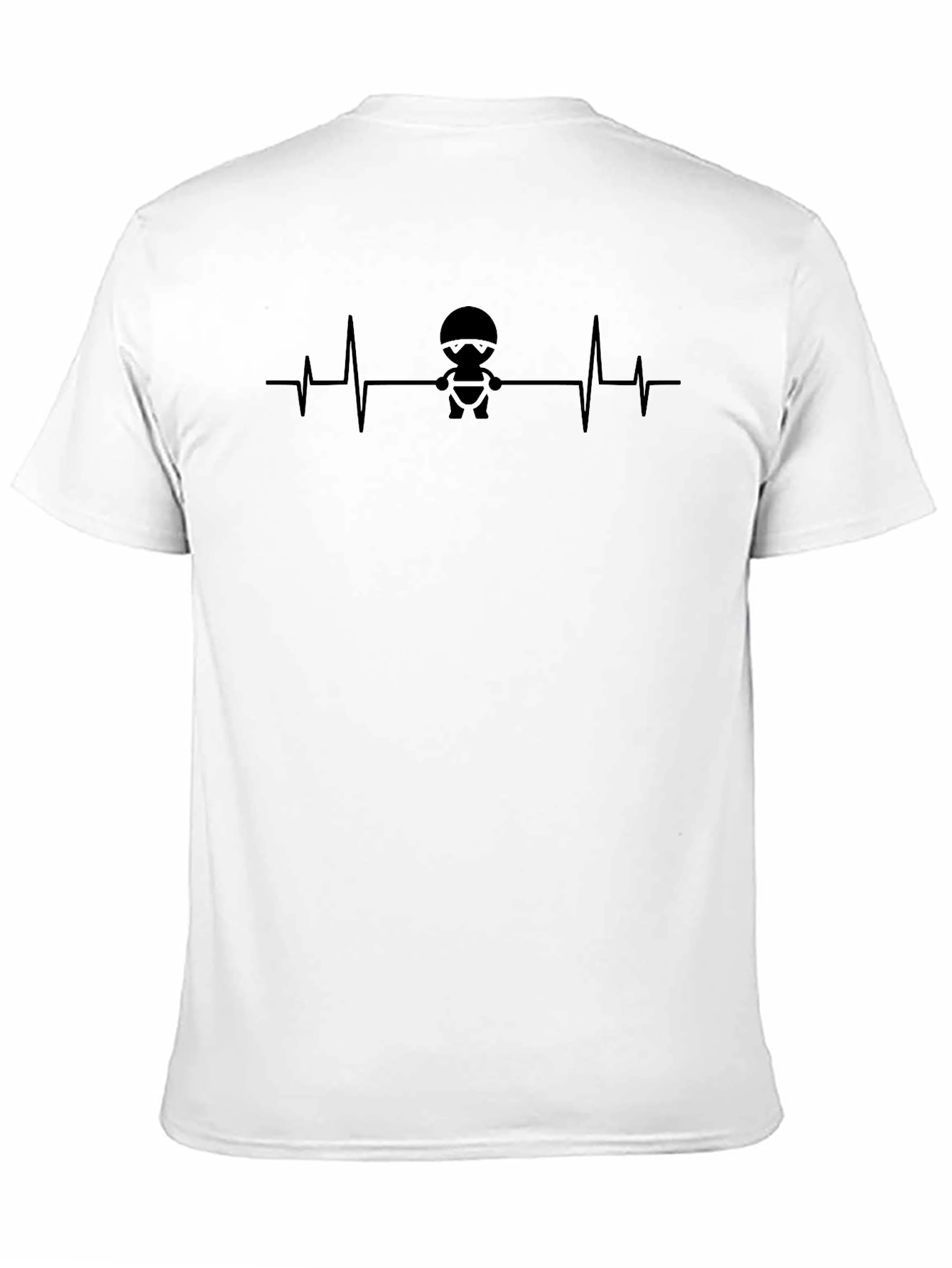 Black Heartbeat Gamer T-Shirt - Black view 11