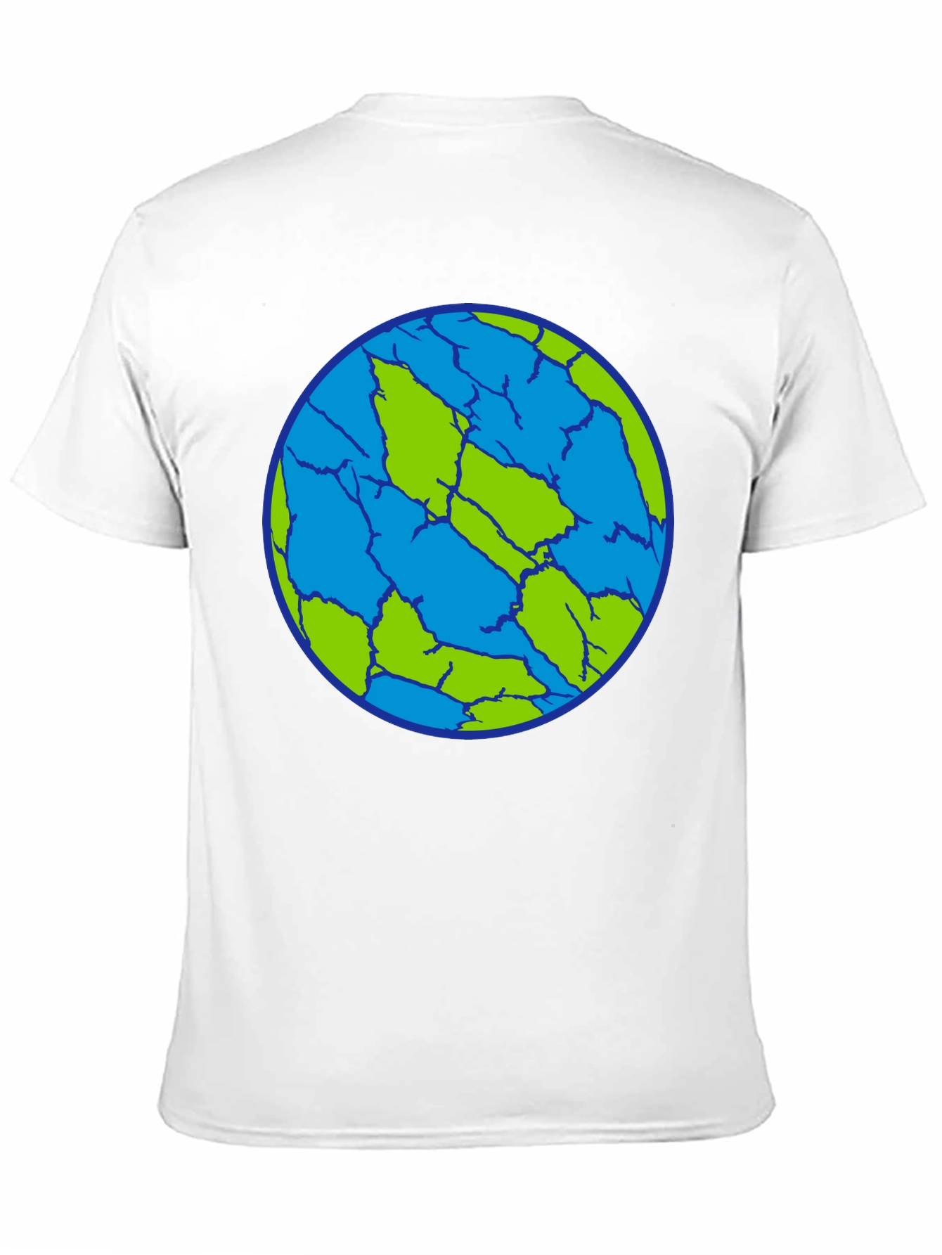 Black Cracked Earth T-Shirt - Unique Planet Design view 11