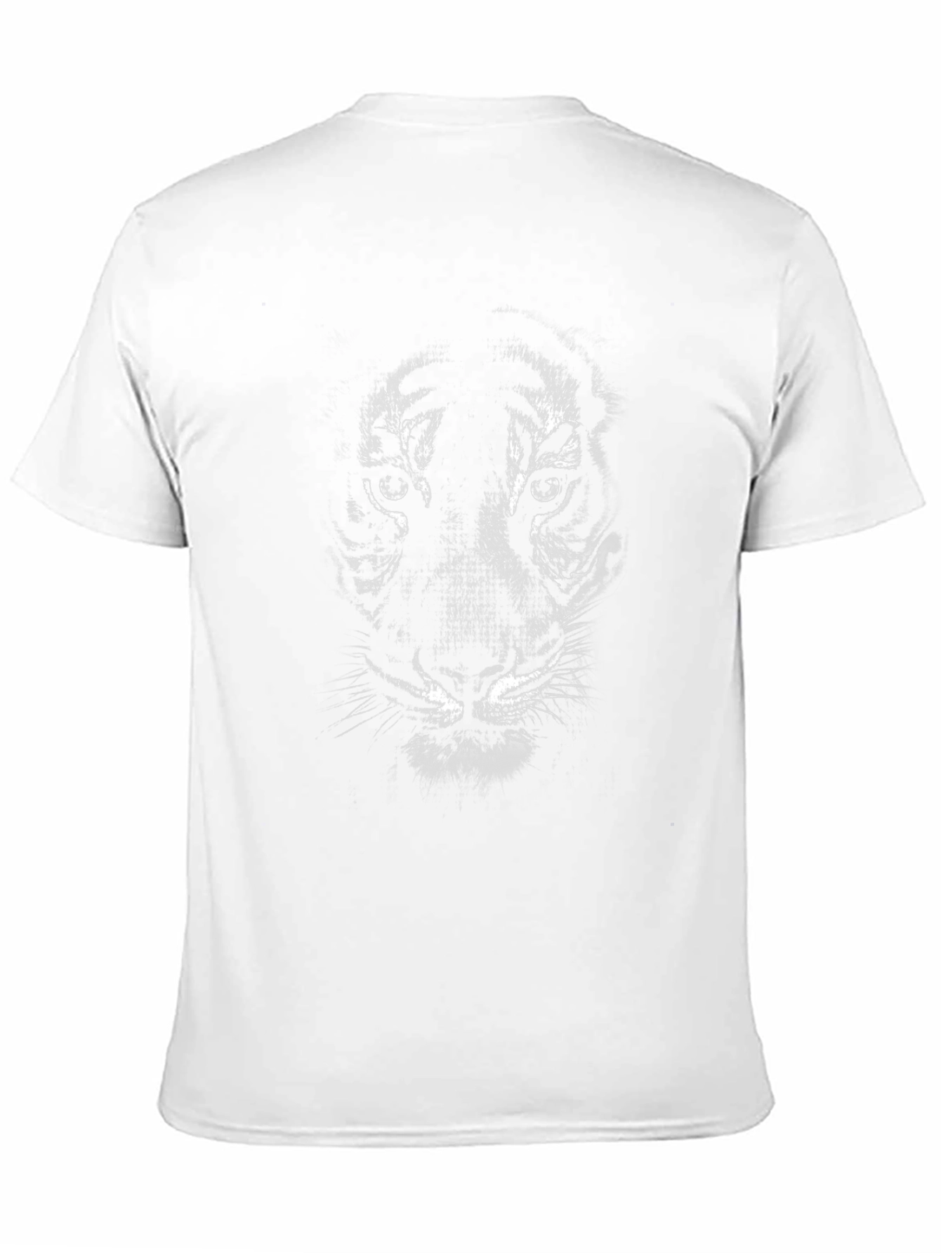 Black Tiger Face Graphic Black T-Shirt view 11