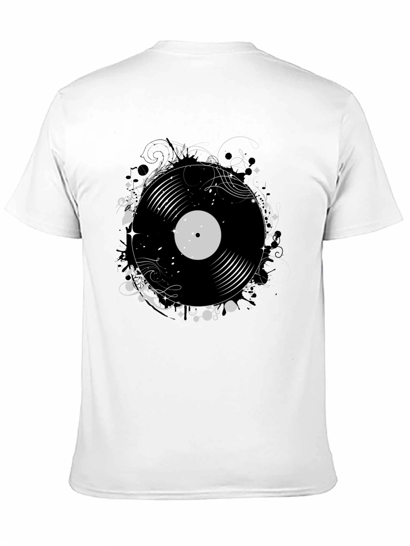 Black Vinyl Record Graphic Print Tee view 11