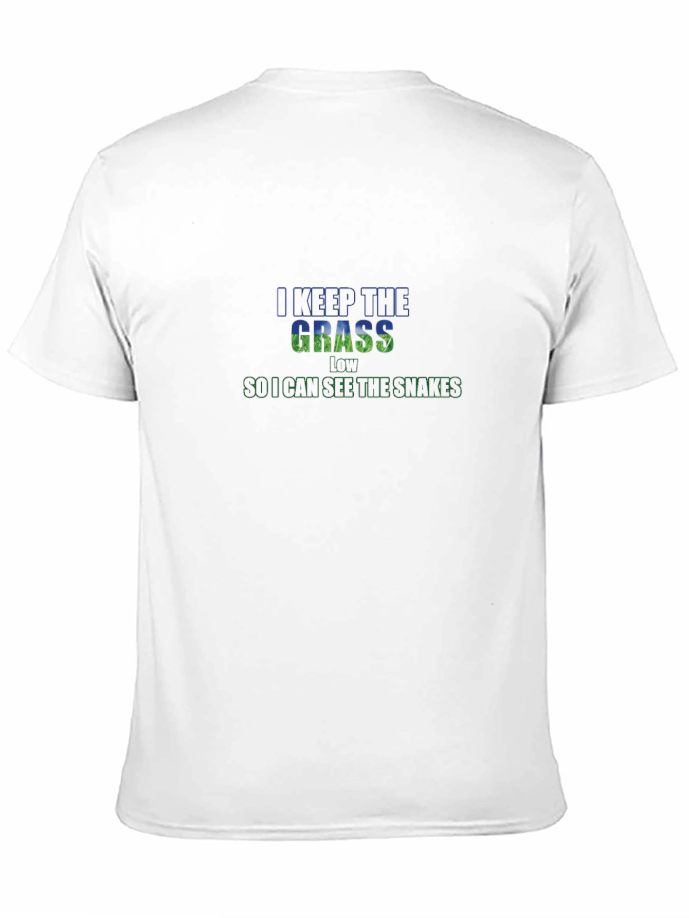 Black I Keep The Grass Low Snake Humor T-Shirt view 11