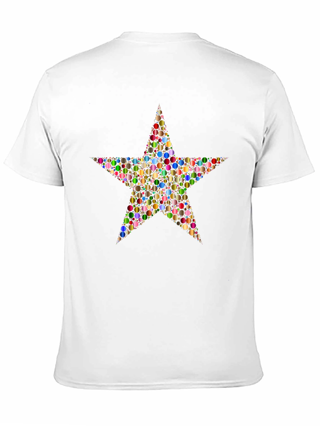 Black Colorful Star Graphic Tee - Black view 11