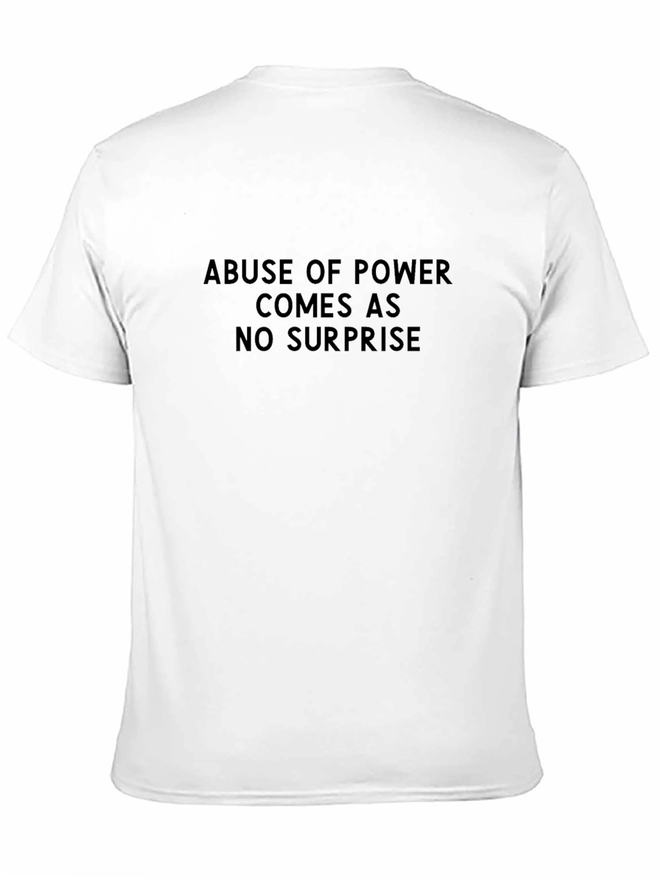 Black Abuse of Power Tee - Statement Black Cotton Shirt view 11