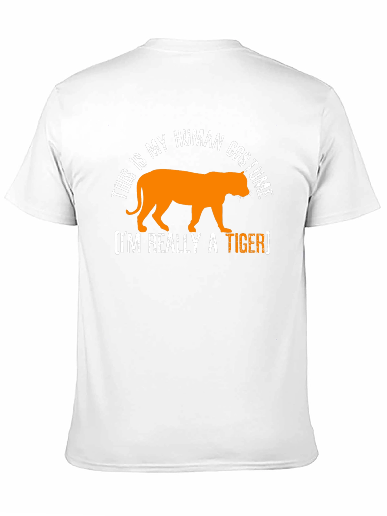 Black Human Costume Funny Tiger Graphic Tee view 11