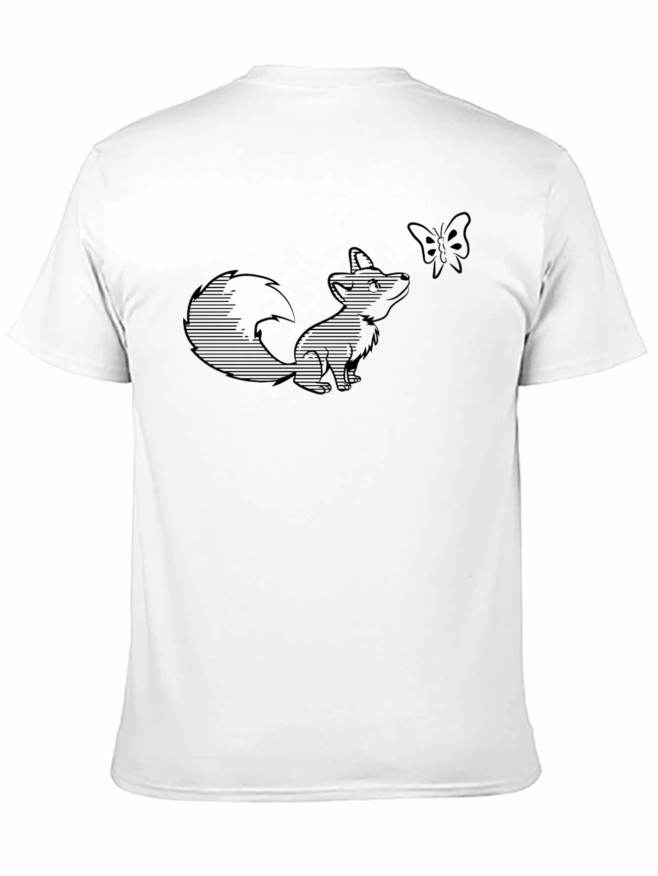Black Fox & Butterfly Graphic Tee - Black view 11