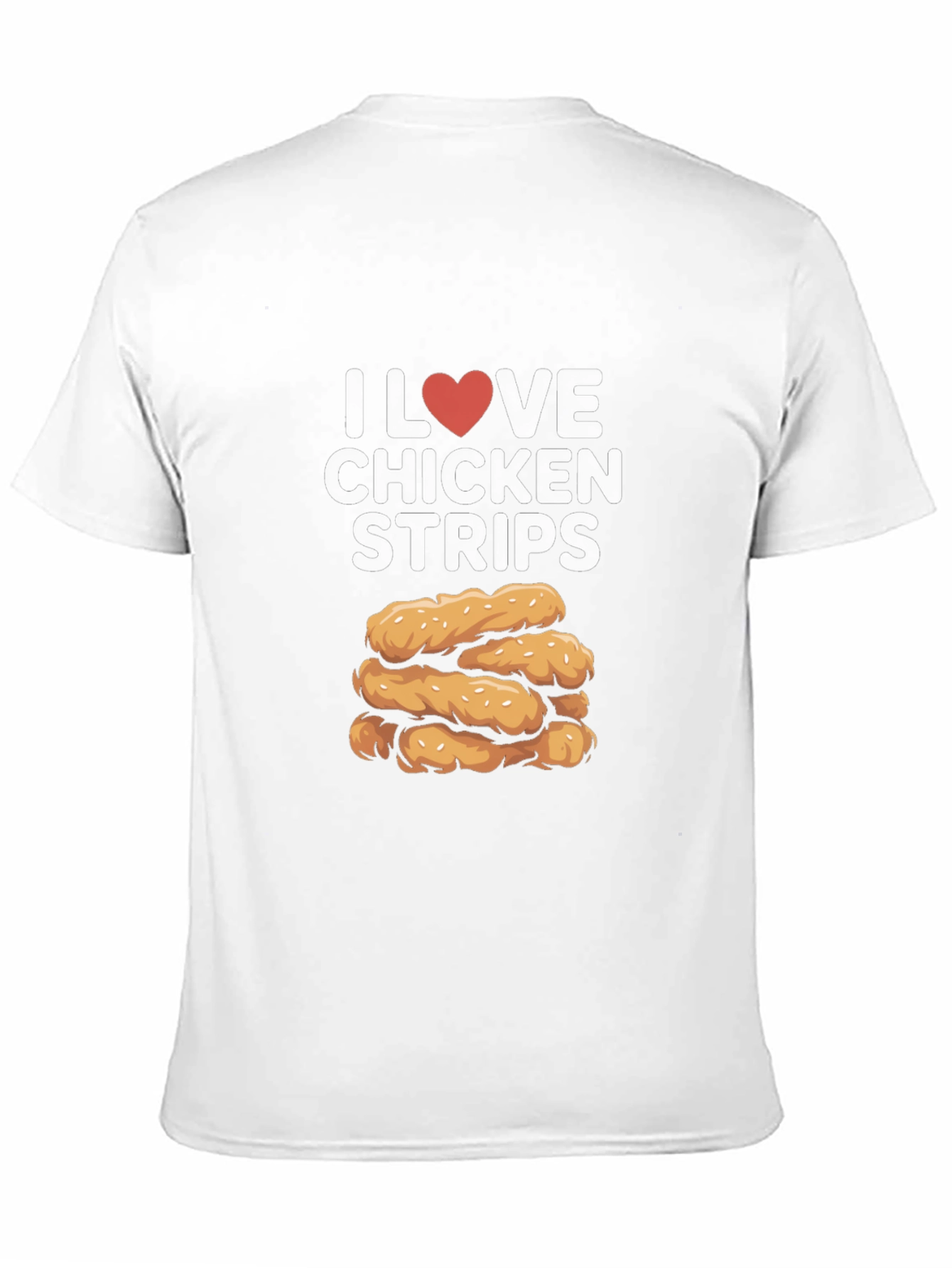 Black I Love Chicken Strips Black T-Shirt view 11