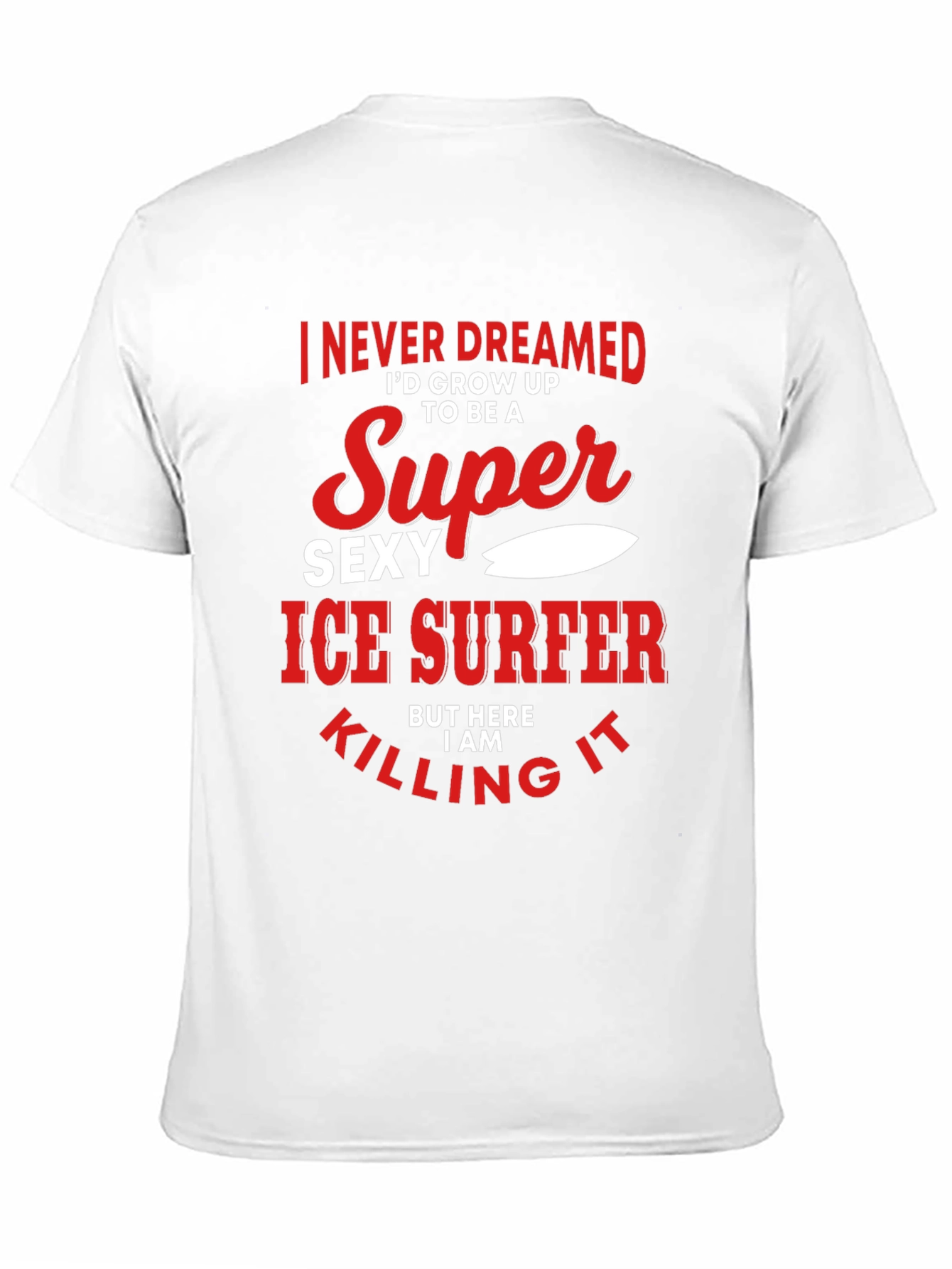Black Super Sexy Ice Surfer Graphic T-Shirt view 11