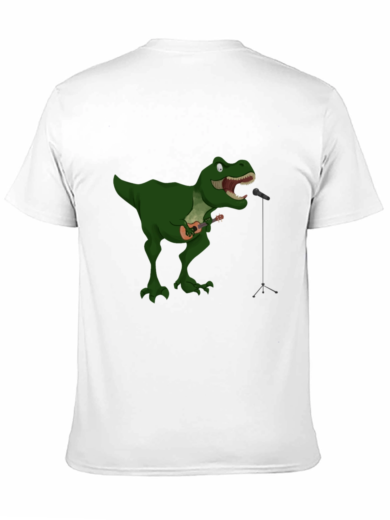 Black Dino Ukulele Black T-Shirt view 11