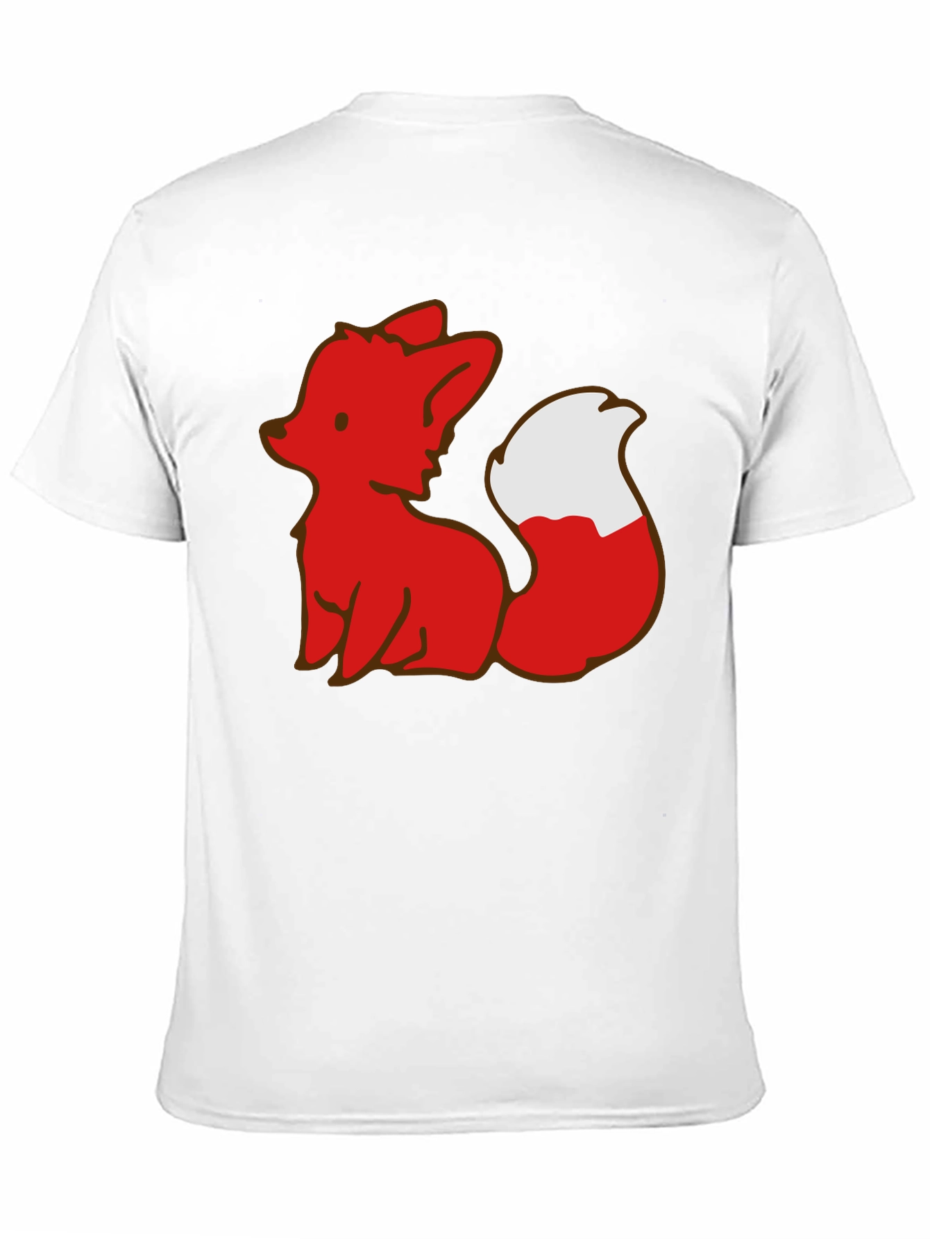 Black Cute Fox Graphic Tee - Black Unisex T-Shirt view 11