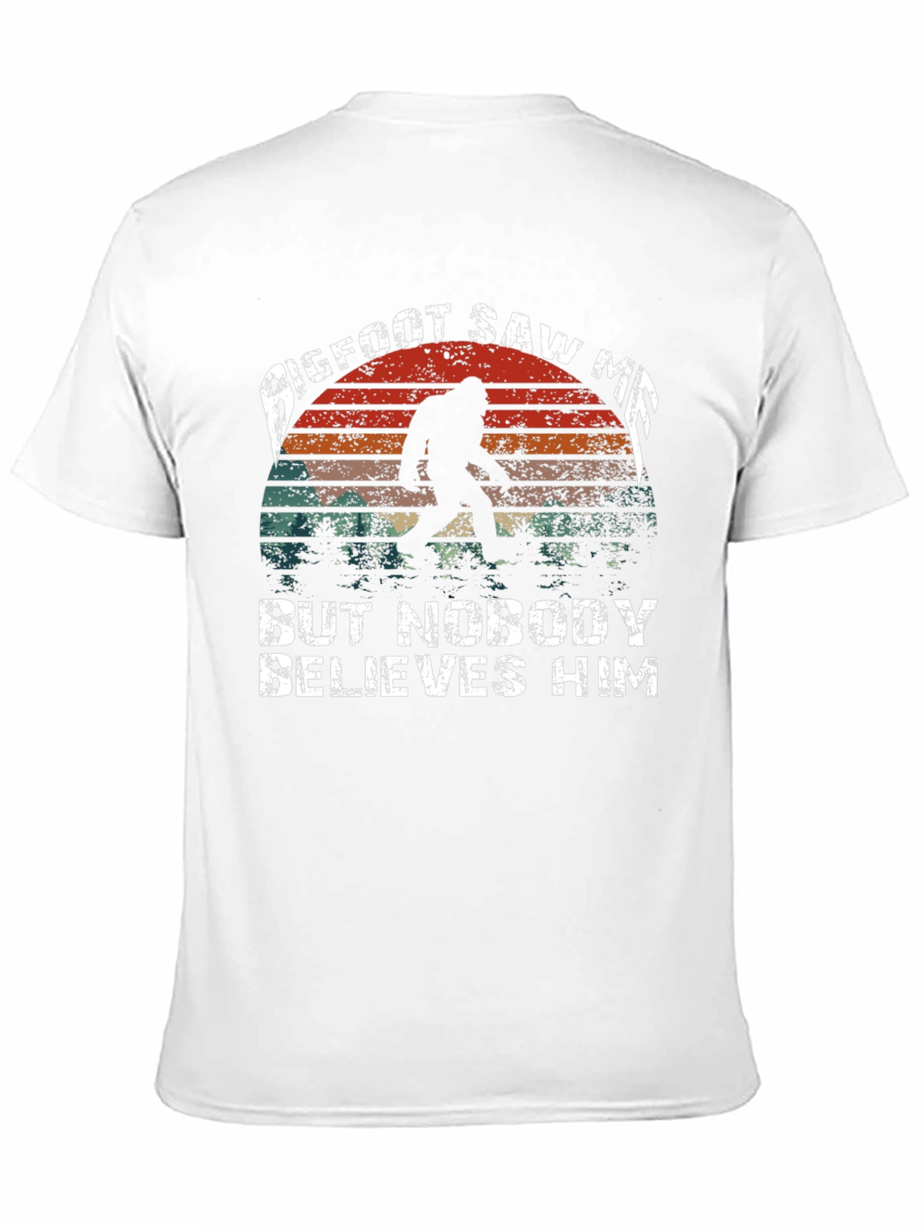 Black Bigfoot Saw Me Men's Graphic T-Shirt  view 11