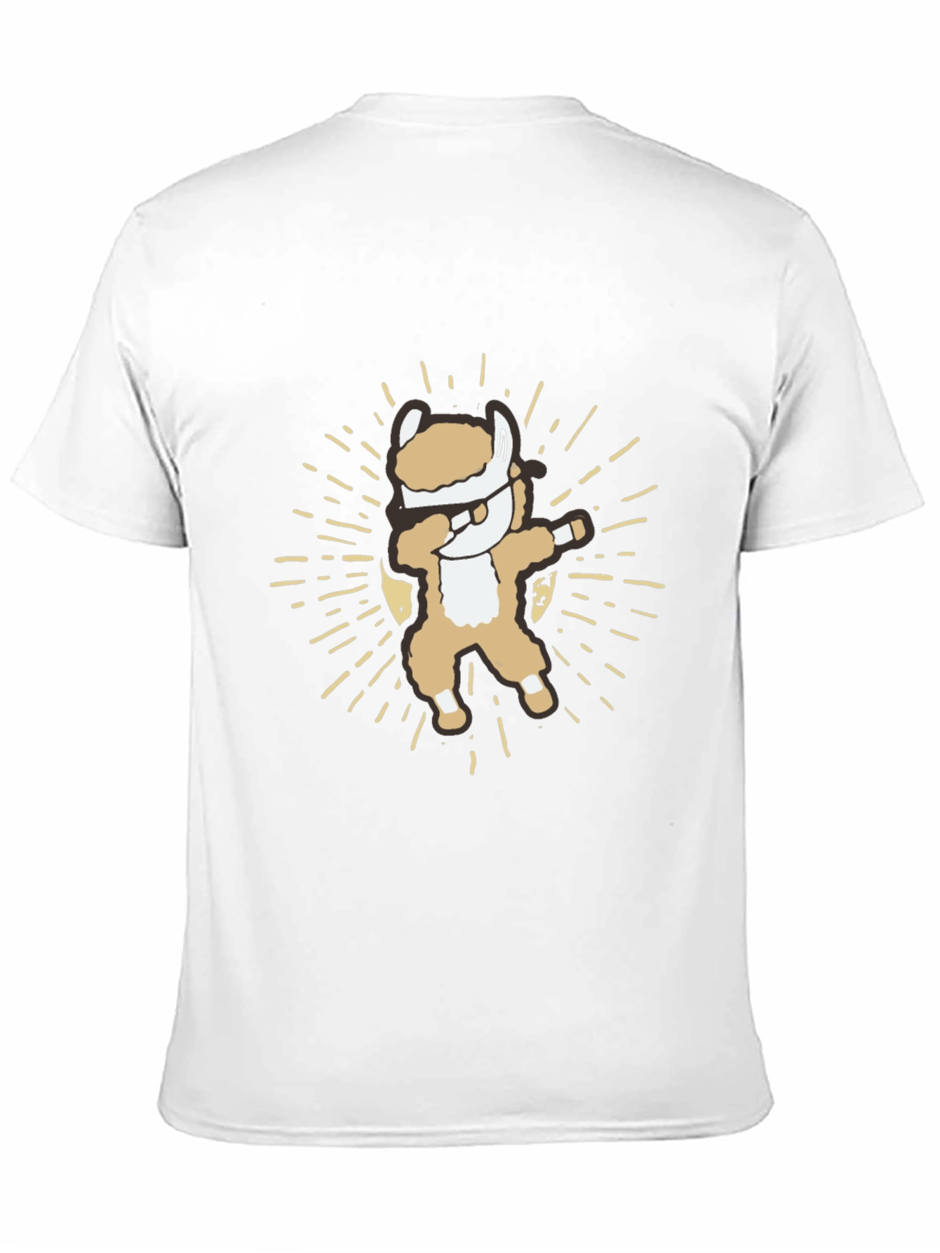 Black Dabbing Alpaca T-Shirt - Cute and Funny view 11
