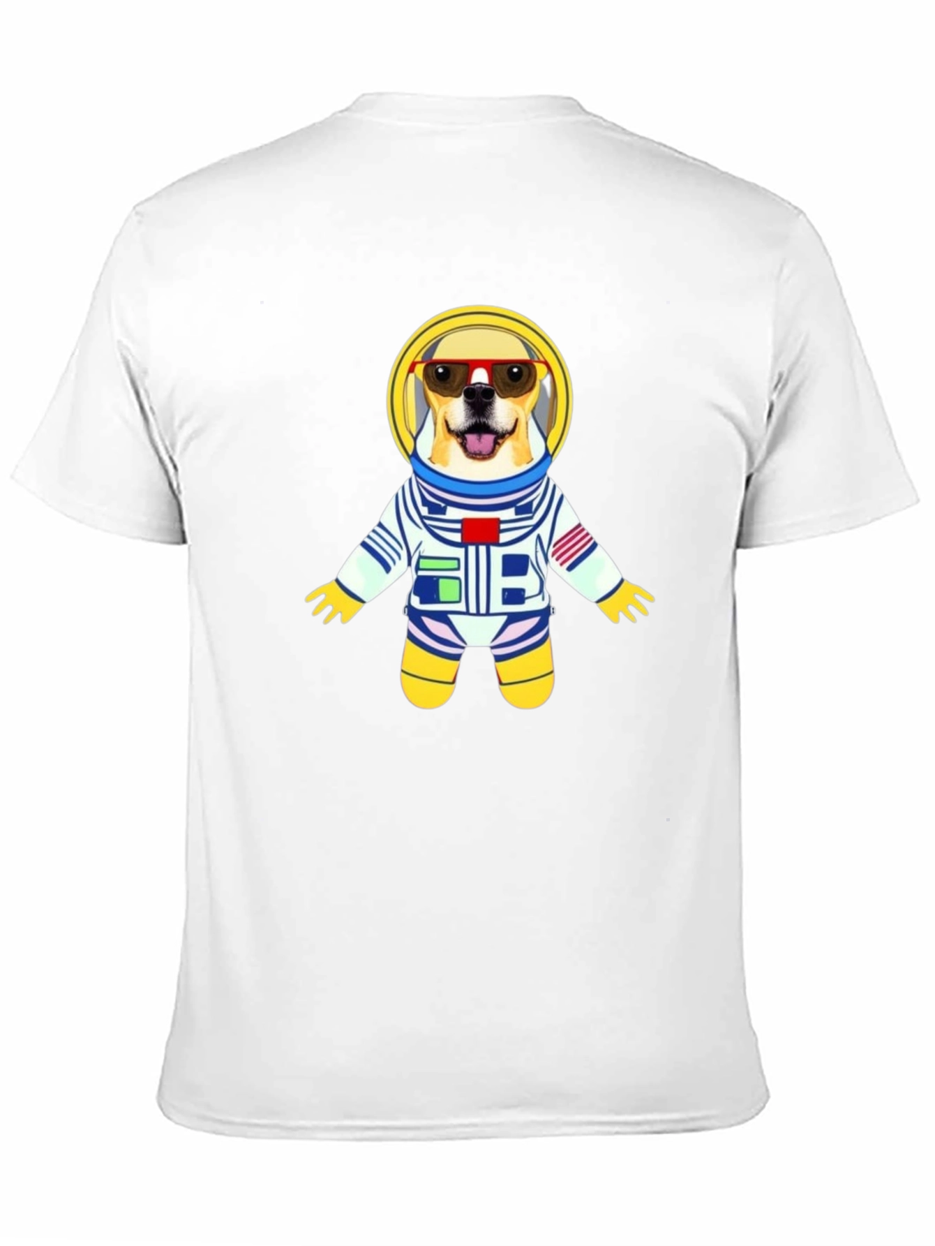 Black Dog Astronaut Graphic Tee - Cool Space Pup T-Shirt view 11