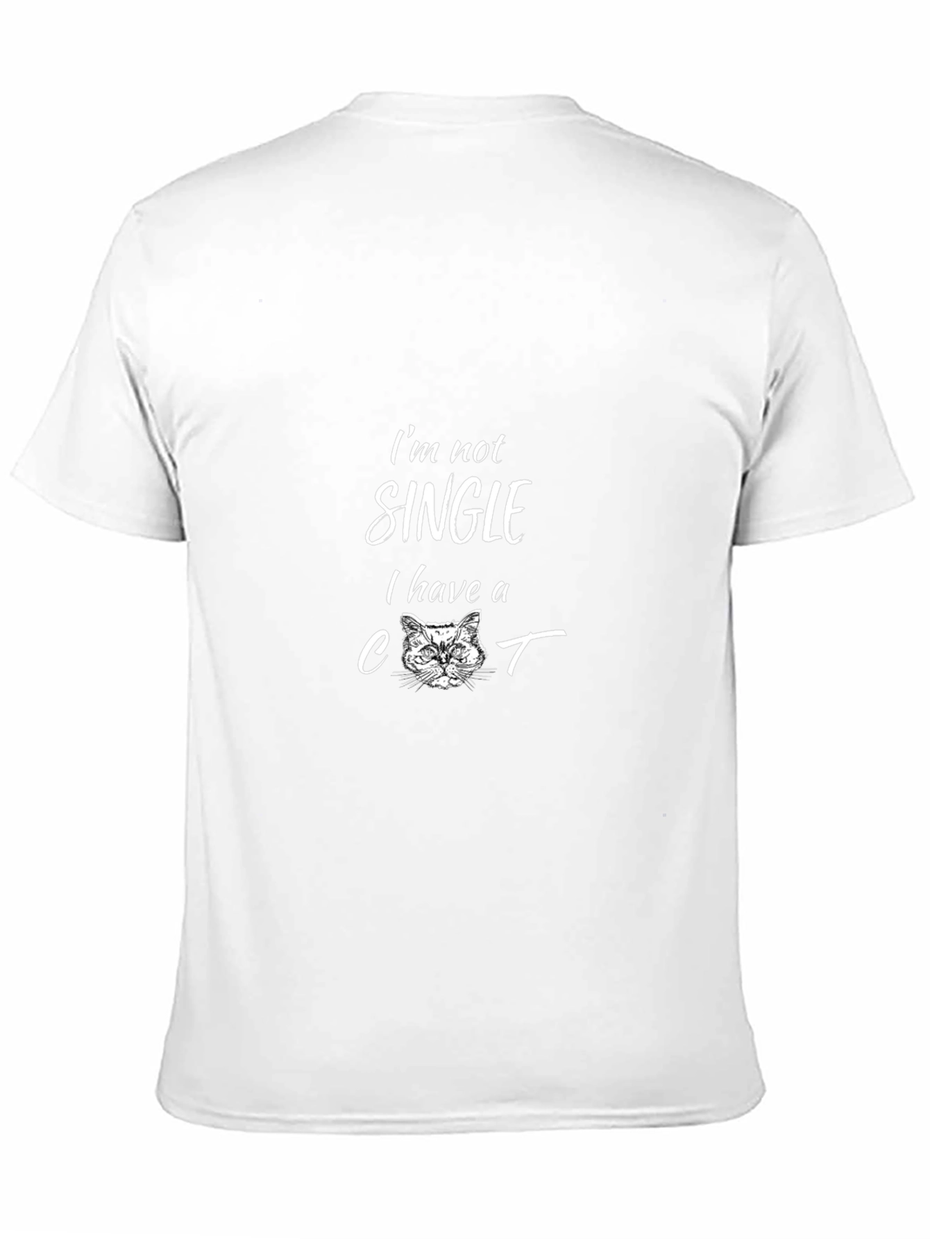 Black I'm Not Single I Have A Cat T-Shirt view 11