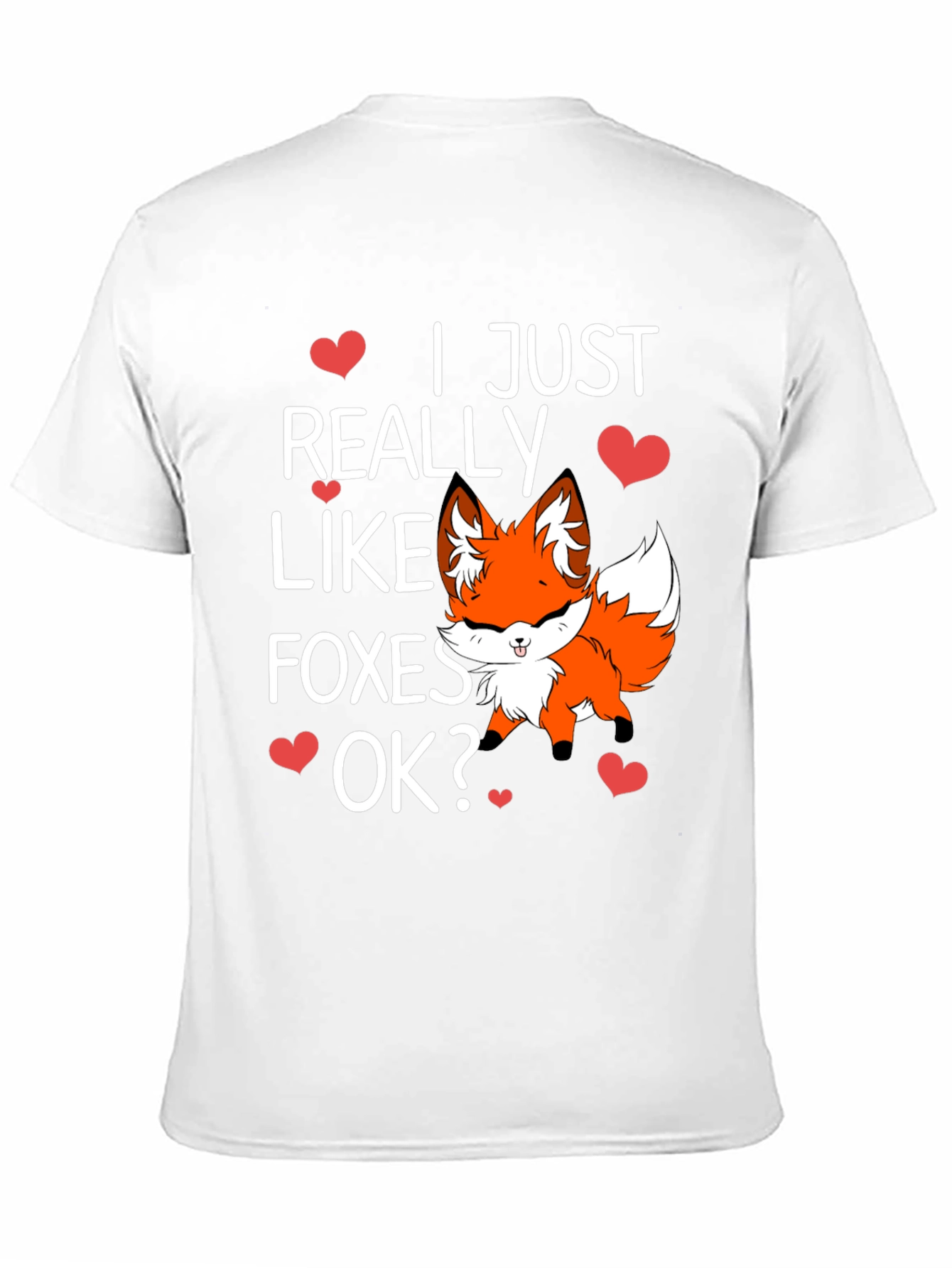 Black Cute Fox Lover T-Shirt - I Just Really Like Foxes OK? view 11