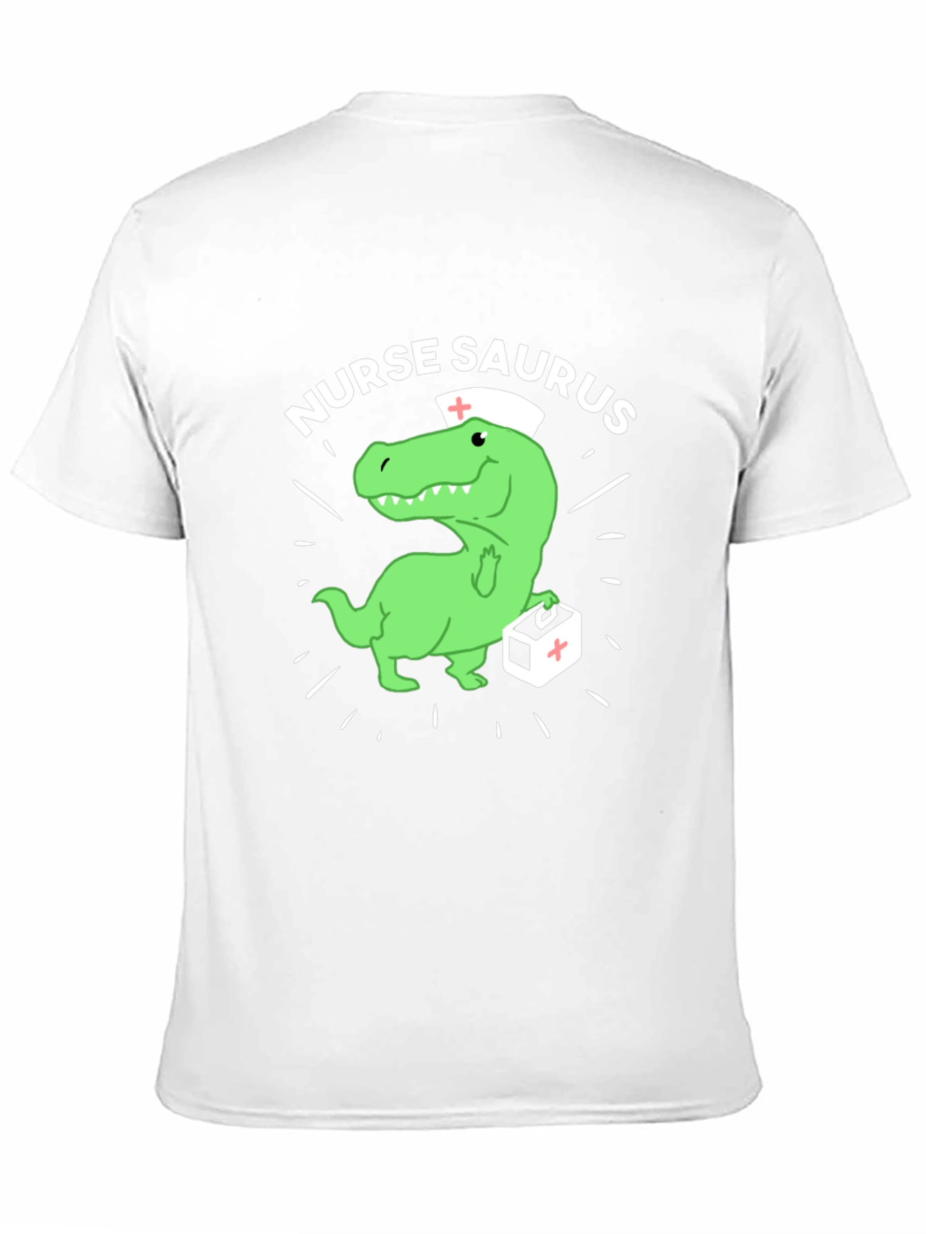 Black Nurse Saurus T-Shirt - Funny Dinosaur Nursing Tee view 11