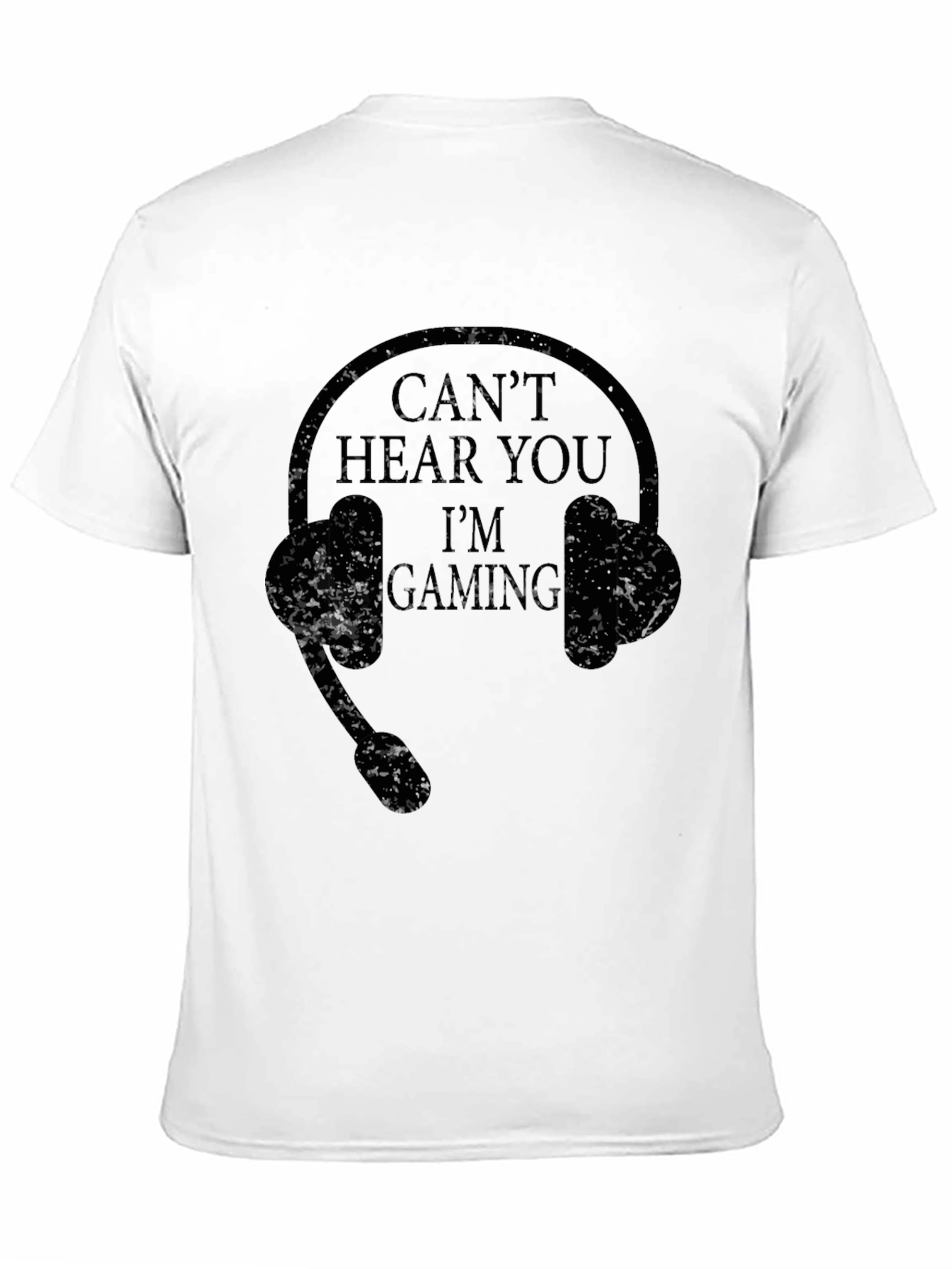 Black Can't Hear You I'm Gaming Black T-Shirt view 11