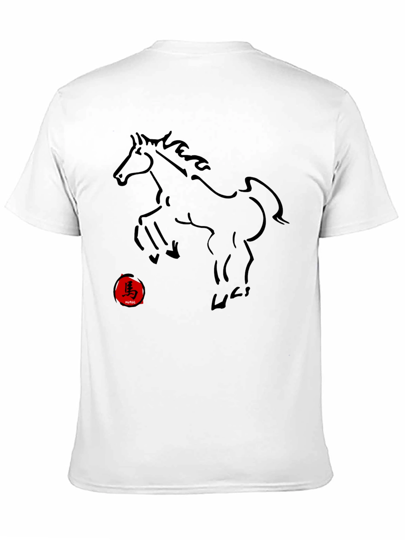 Black Black Horse Graphic Tee - Year of the Horse Design view 11