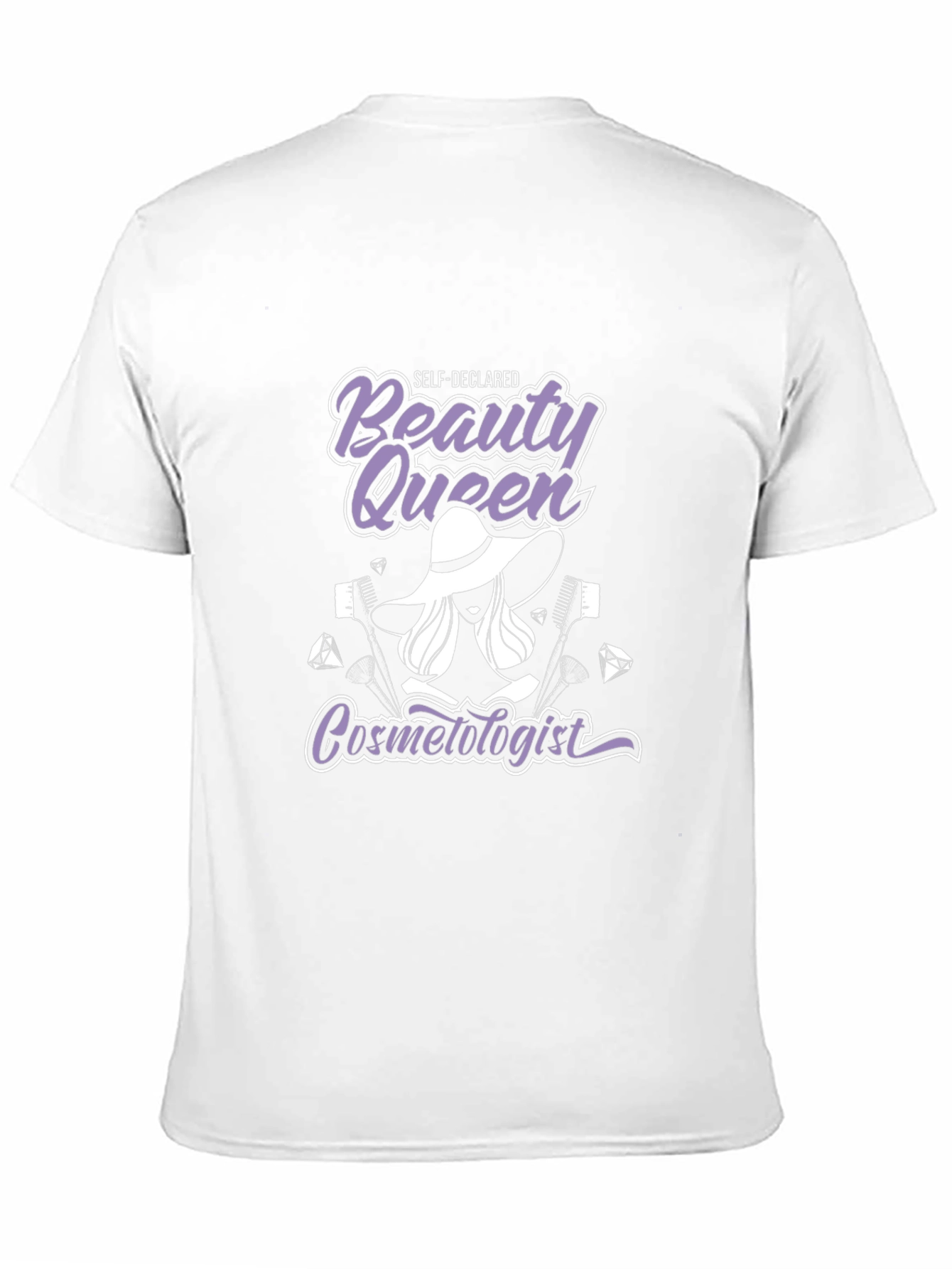 Black Beauty Queen Cosmetologist Black T-Shirt view 11