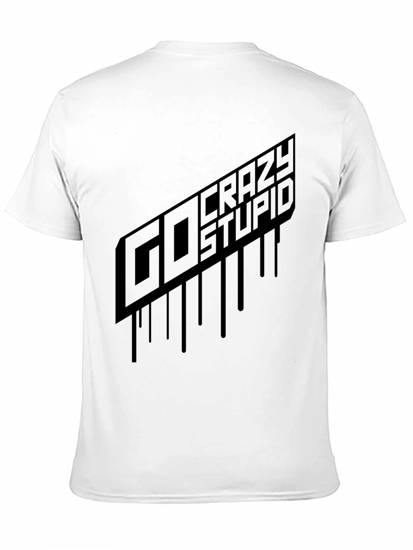 Black Go Crazy Stupid Graphic Tee - Black view 11