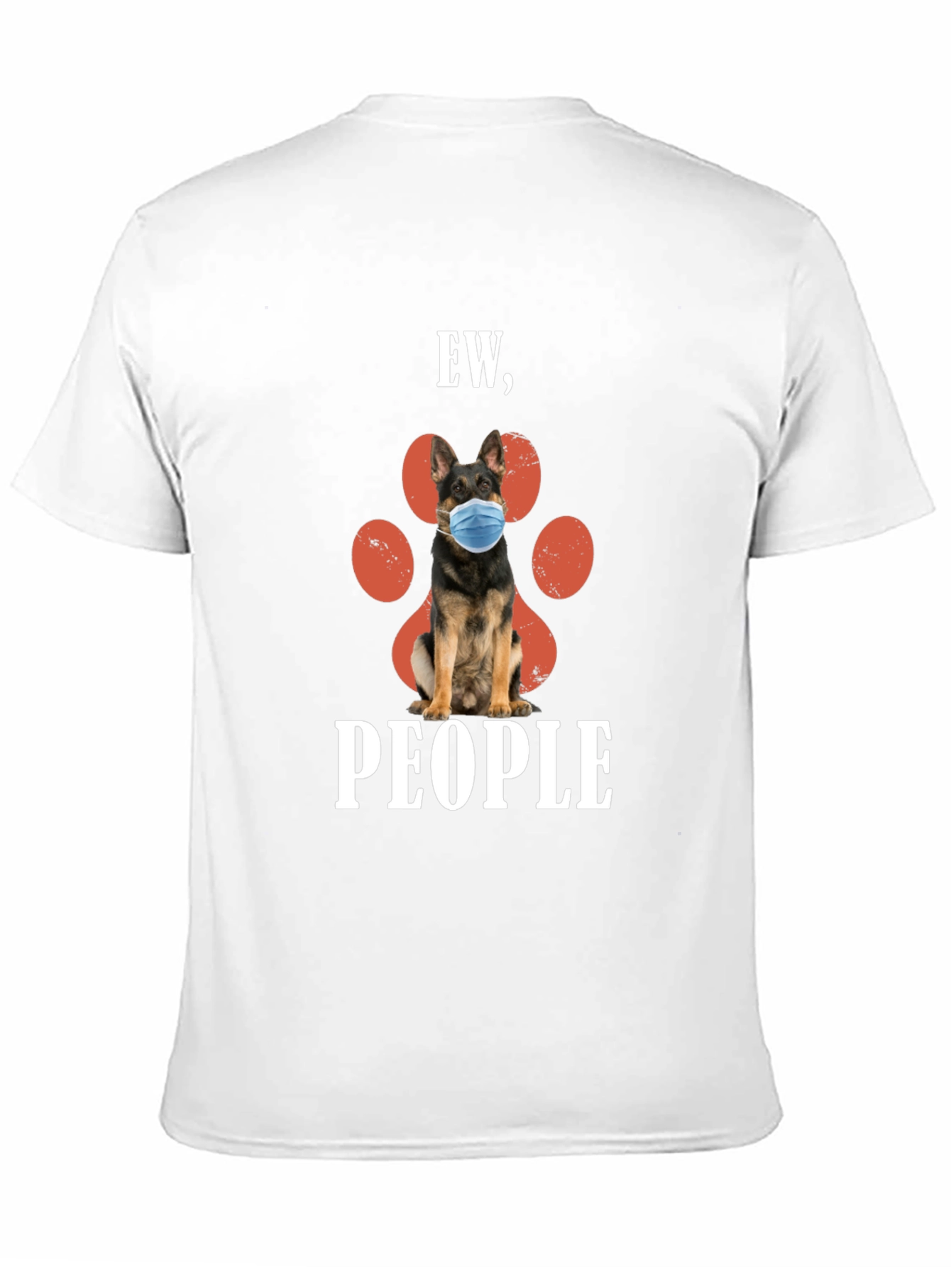 Black Ew, People Dog Paw Print T-Shirt view 11