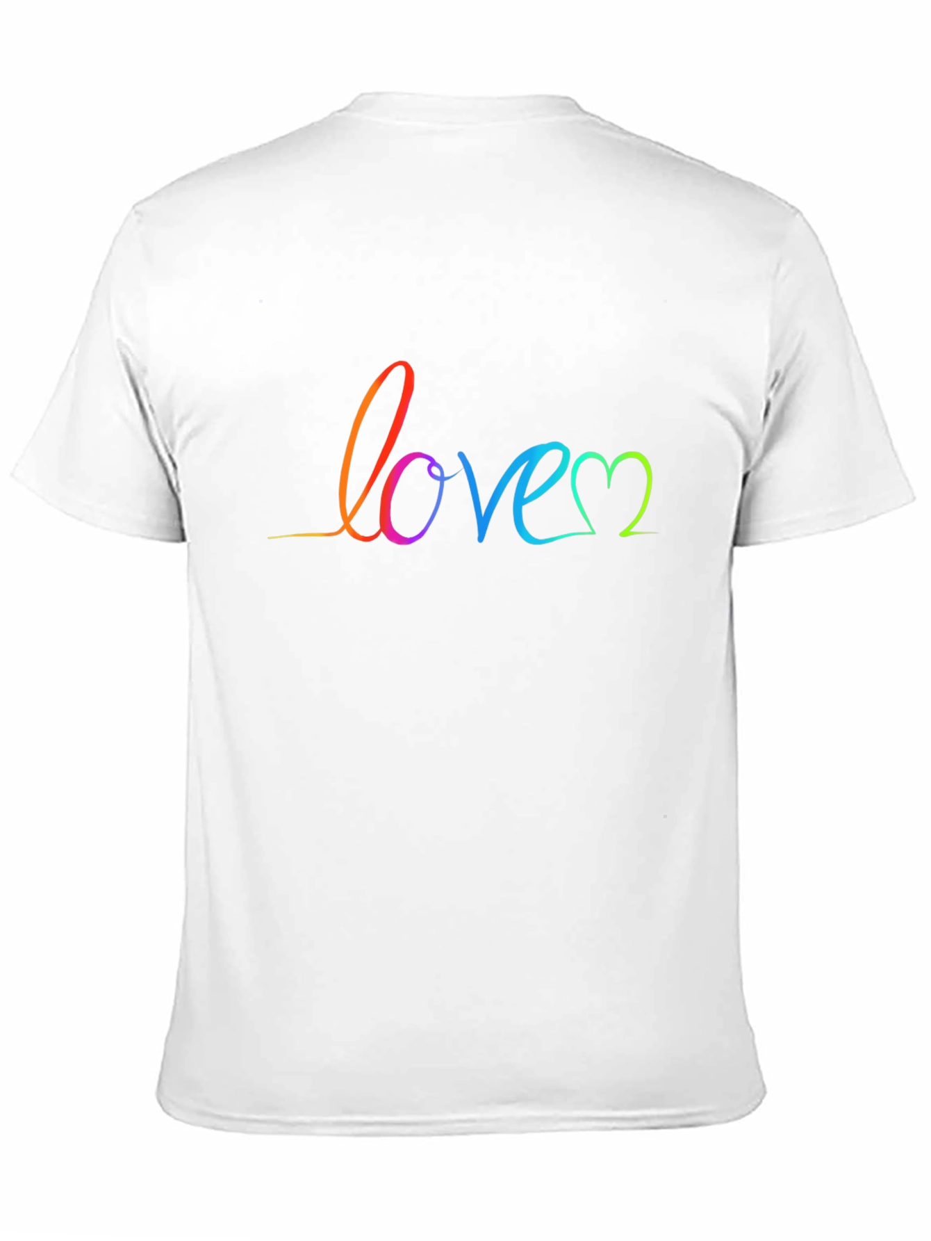 Black Rainbow Love Script Black T-Shirt view 11