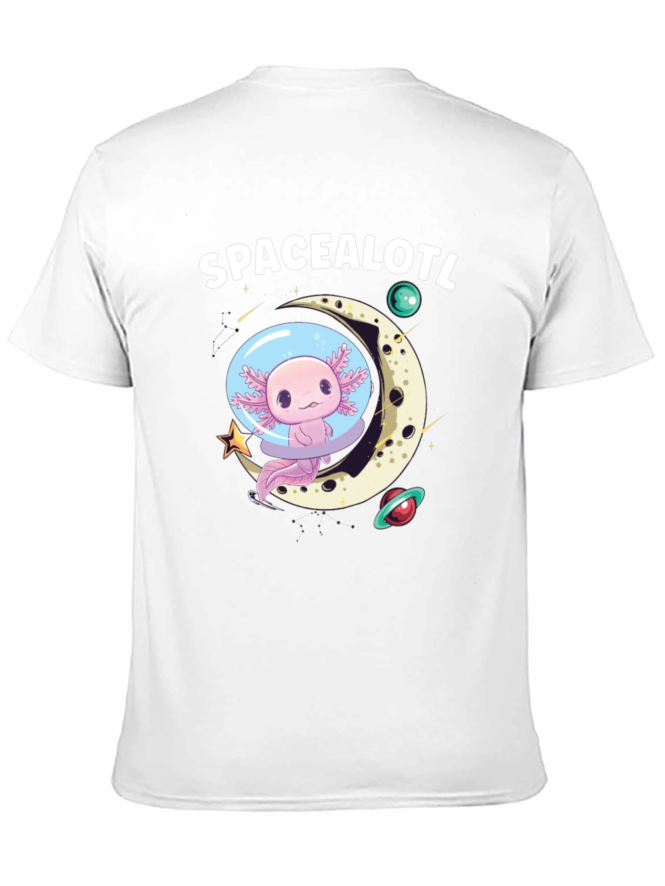 Black Space Axolotl T-Shirt - Unisex view 11