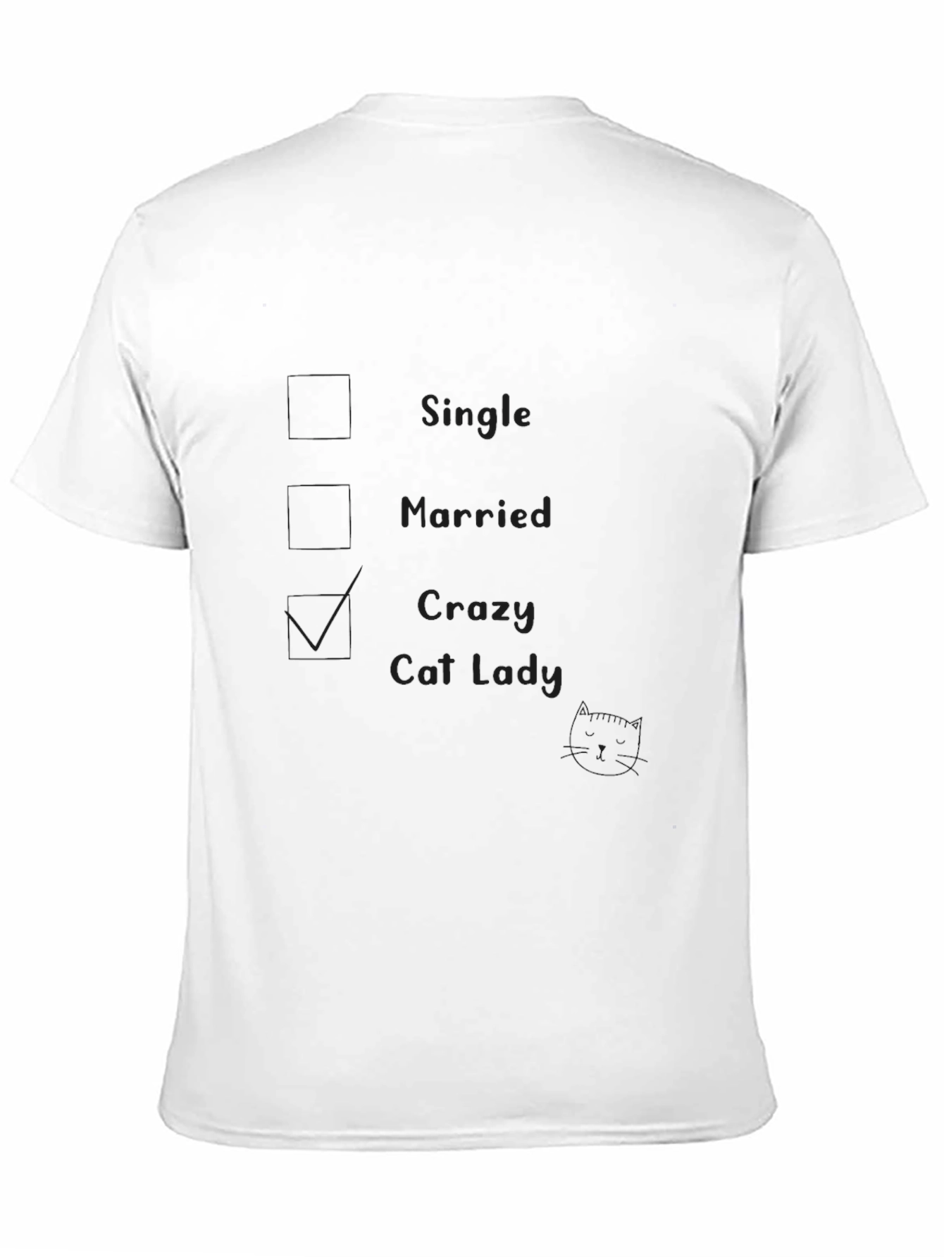 Black Crazy Cat Lady T-Shirt - Novelty Graphic Tee for Cat Lovers view 11