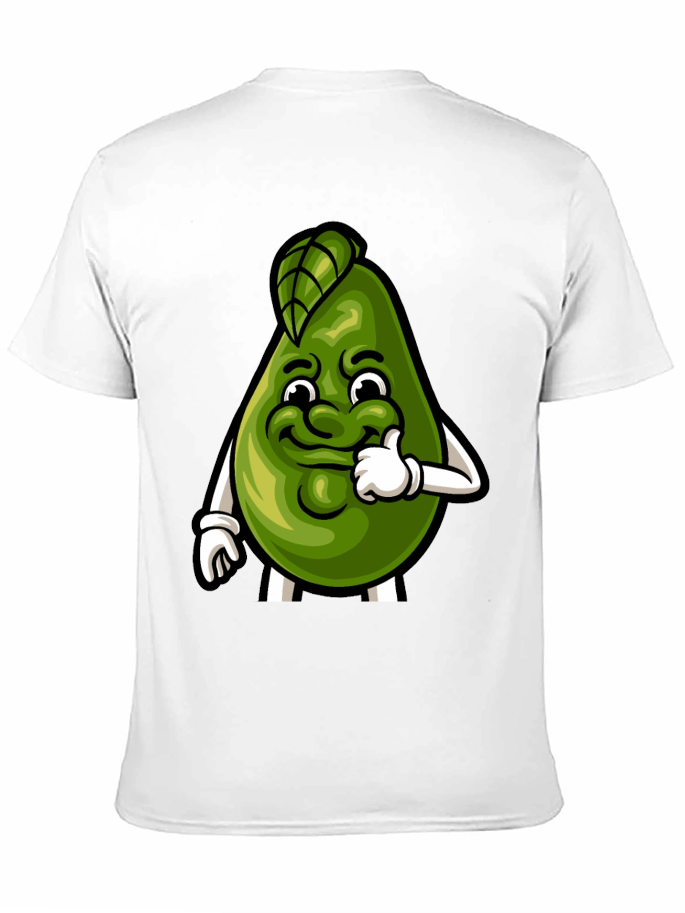 Black Funny Avocado Cartoon Graphic Tee - Soft Cotton Shirt view 11