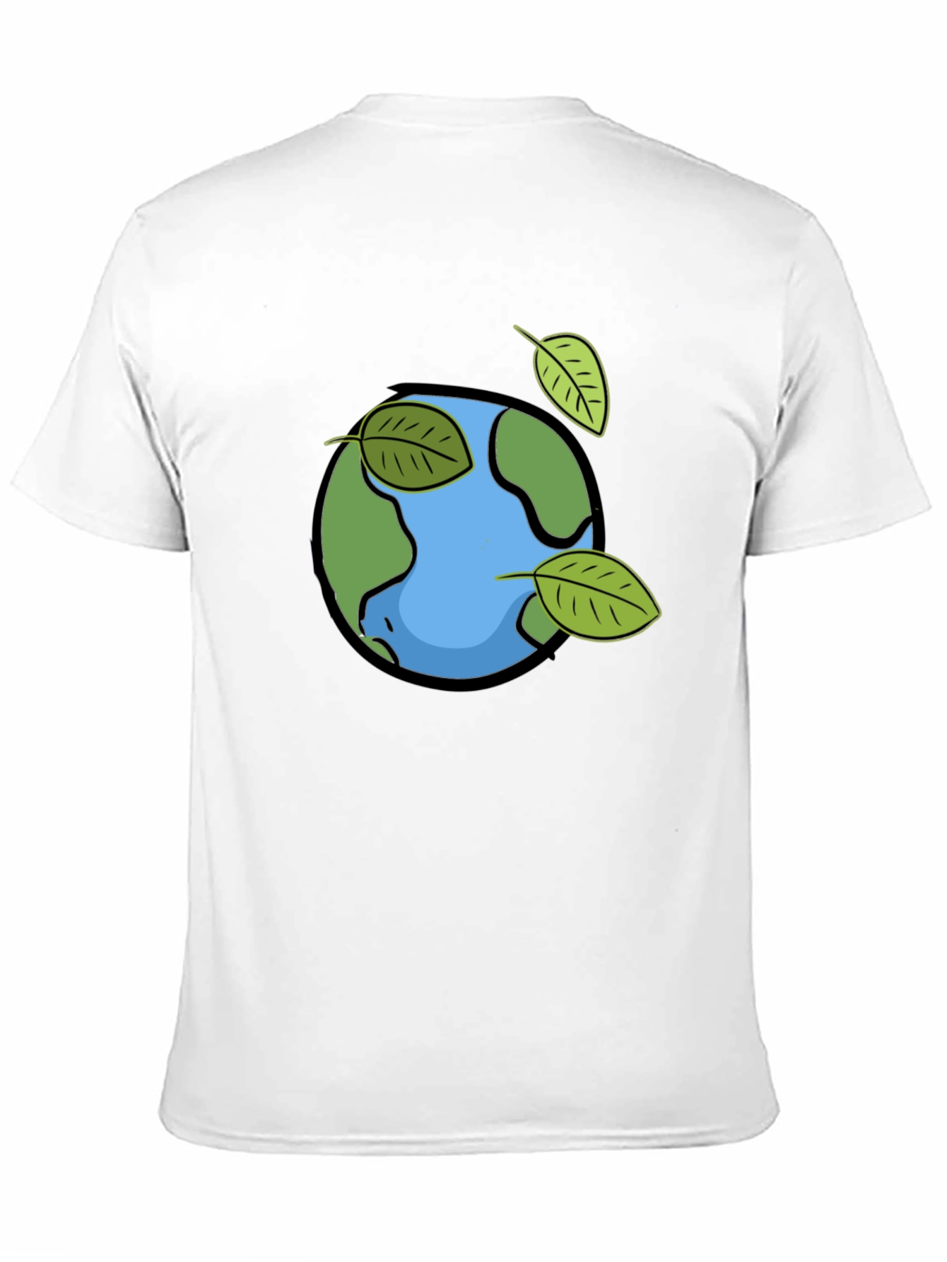 Black Eco Earth Graphic Tee - Black Cotton T-Shirt view 11