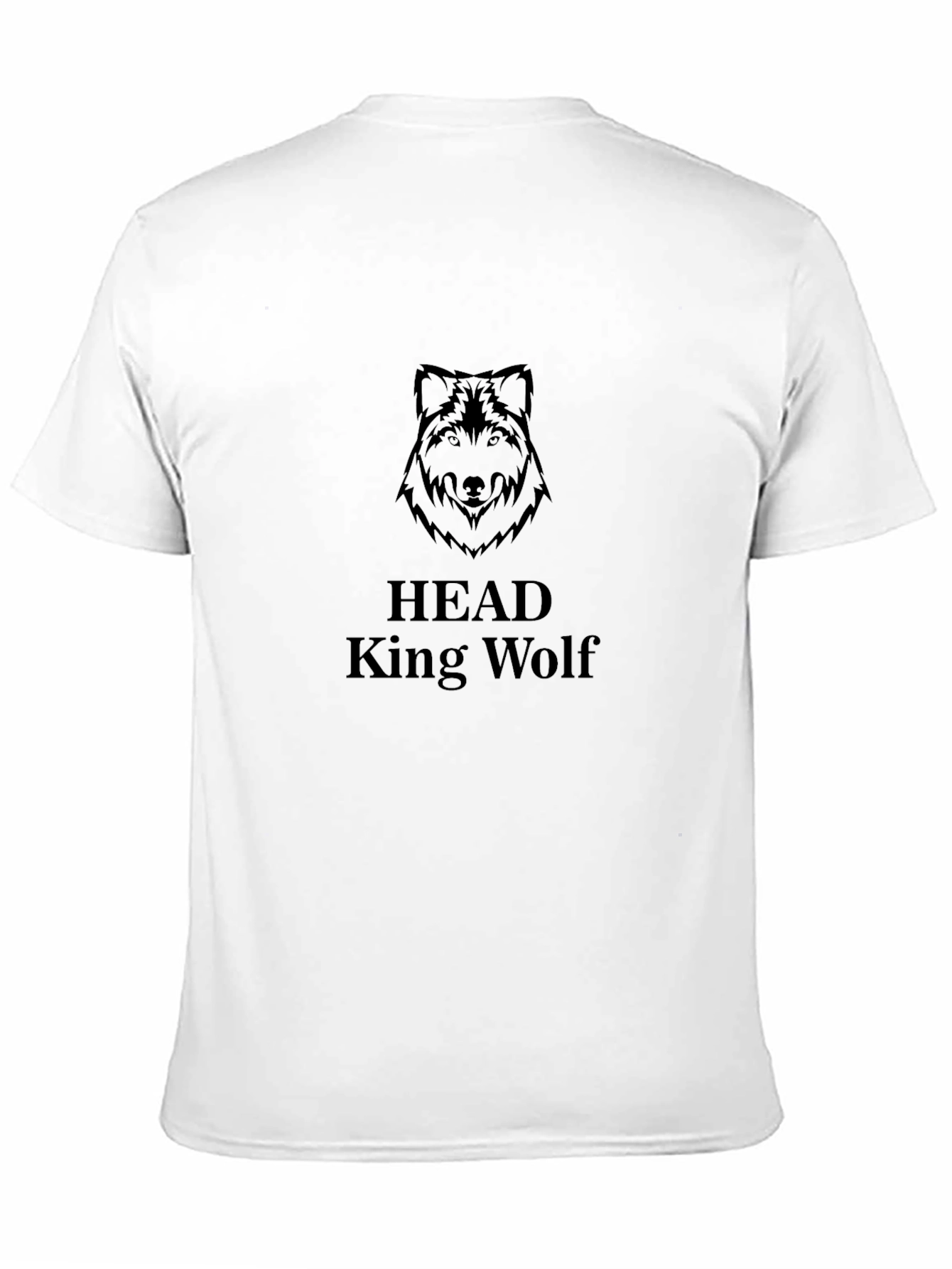 Black King Wolf Head Graphic Tee - Mens Black T-Shirt view 11