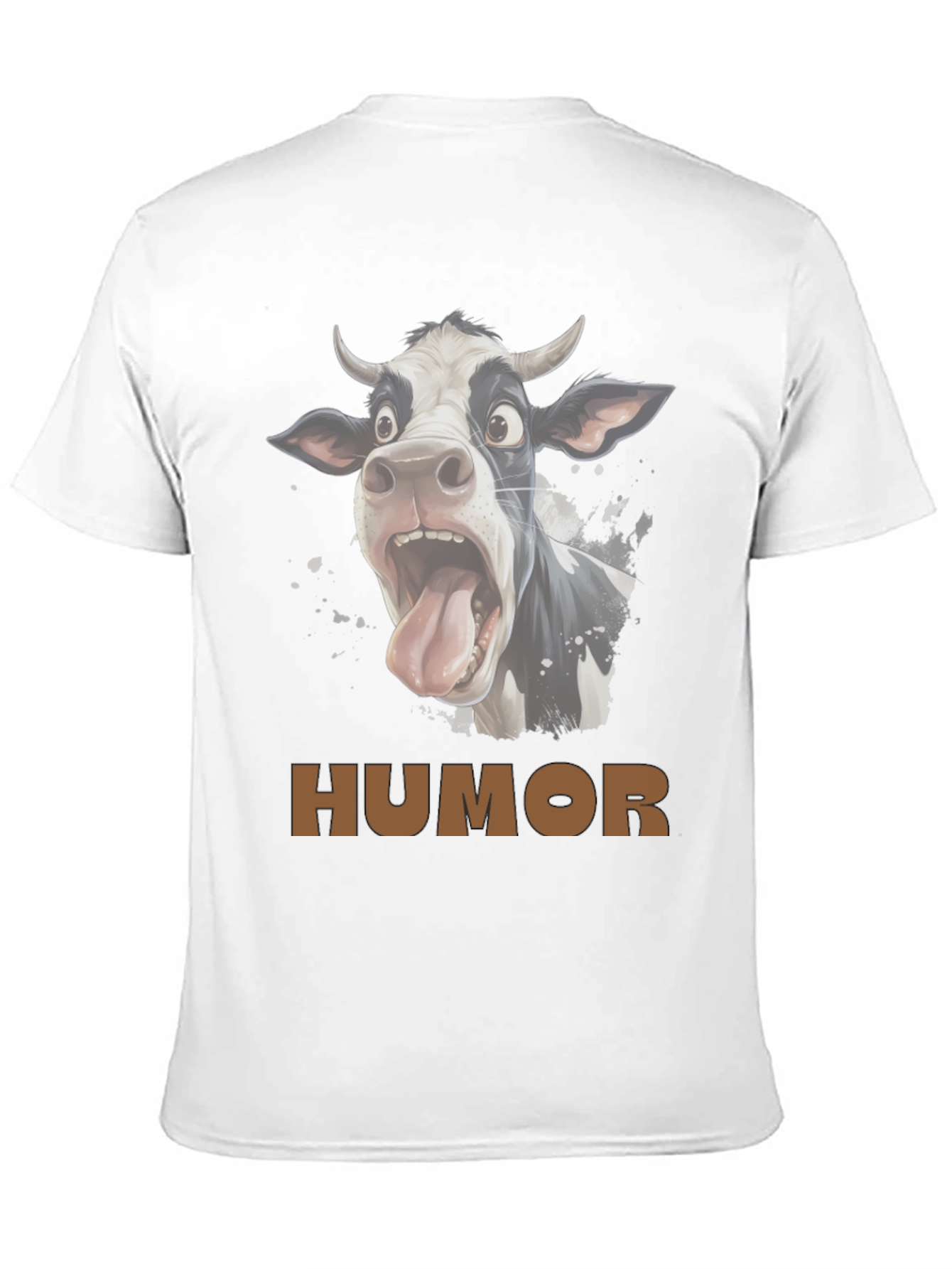 Black Humorous Cow Graphic T-Shirt - Black view 11