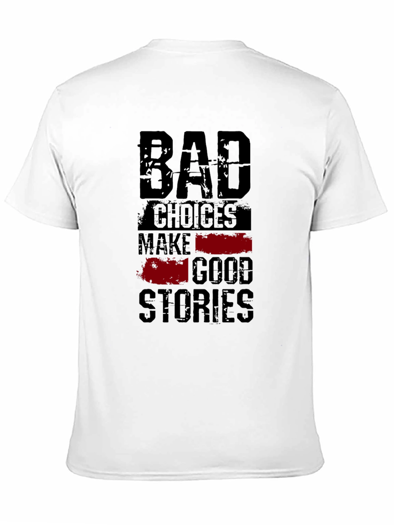 Black Bad Choices Good Stories Graphic Tee view 11