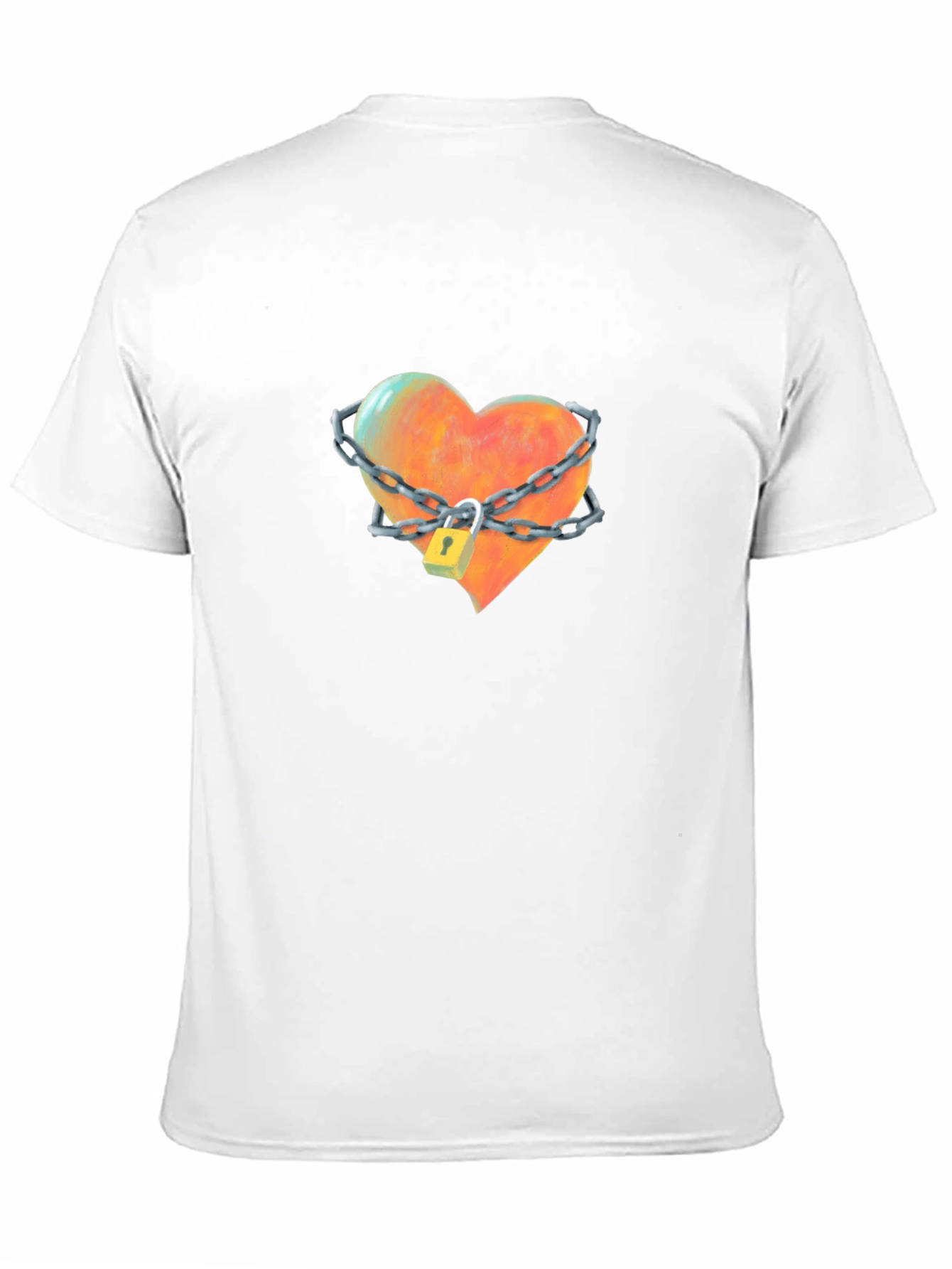 Black Locked Heart Graphic Tee - Stylish Cotton T-Shirt view 11