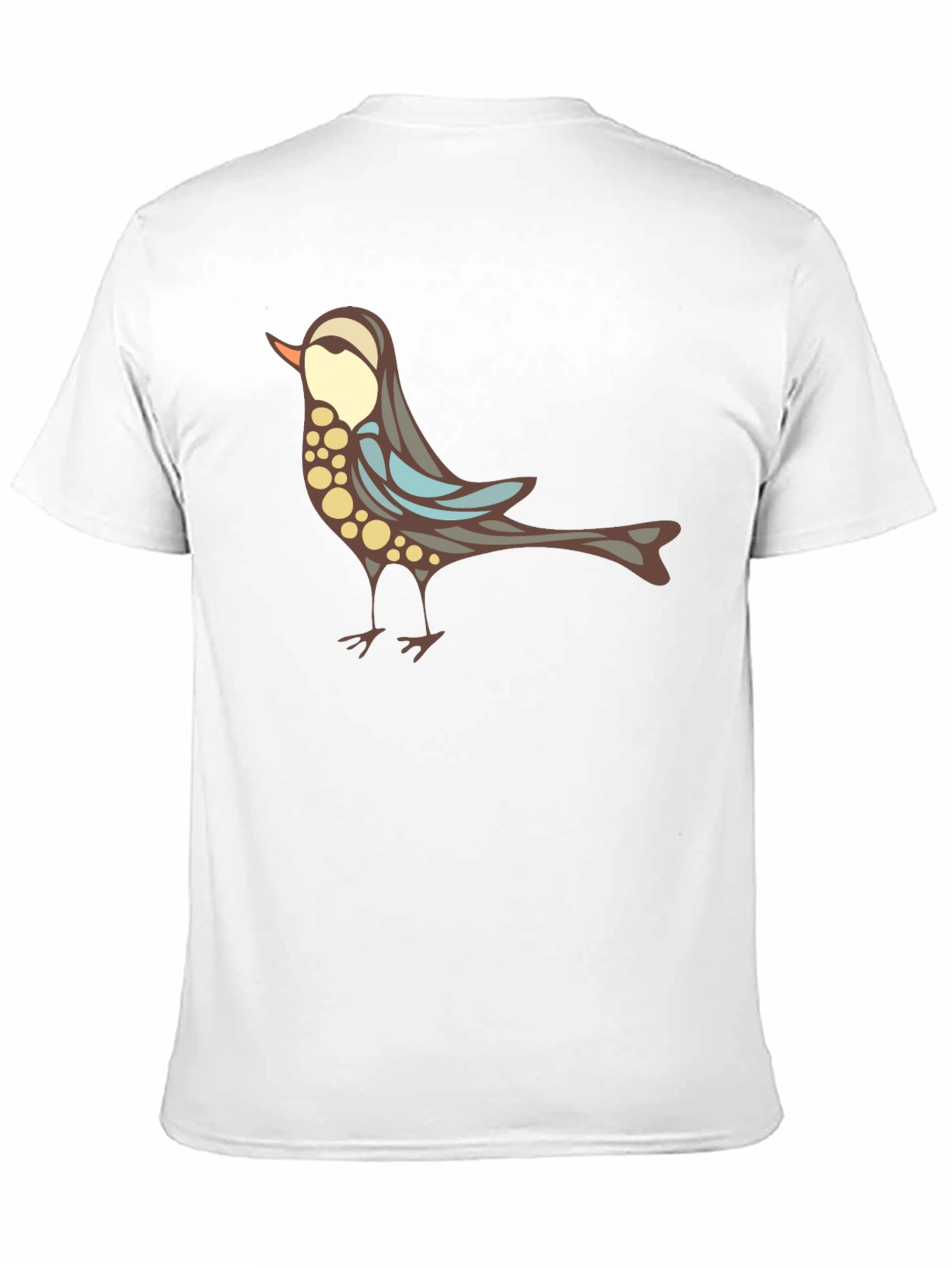Black Stylish Bird Graphic Black T-Shirt view 11
