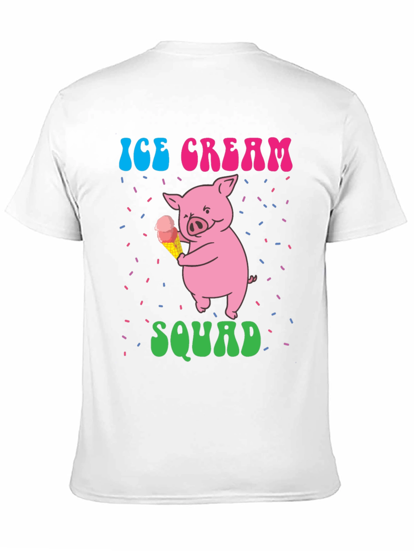 Black Ice Cream Pig Squad Tee view 11