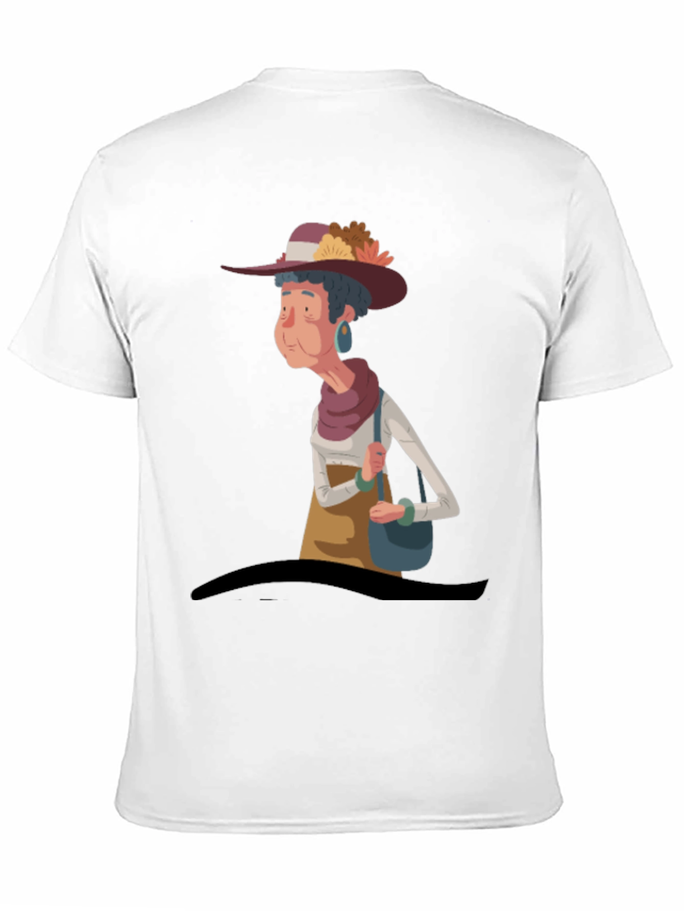 Black Cartoon Grandma T-Shirt view 11