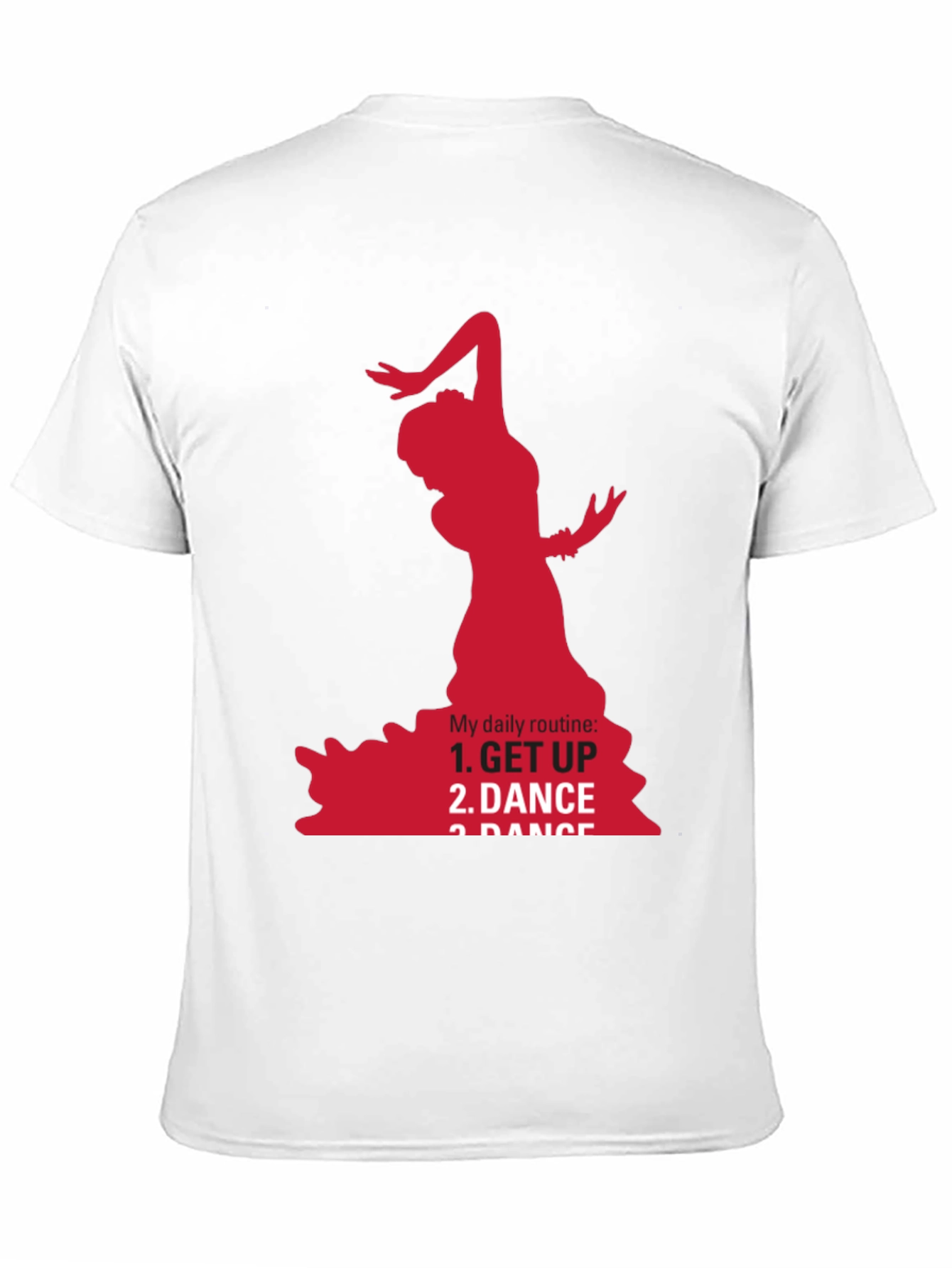 Black Flamenco Dancer Graphic Tee - Daily Routine T-Shirt view 11