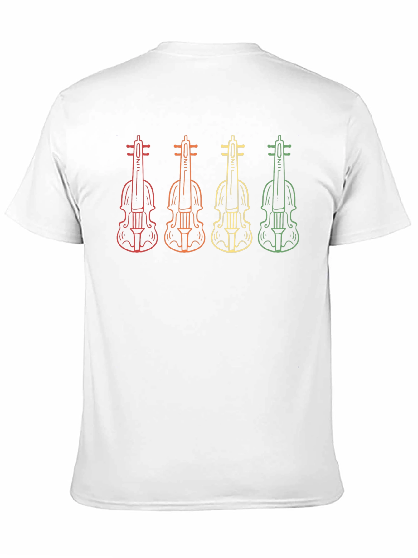Black Retro Violin Graphic Tee - Music Lover Shirt view 11